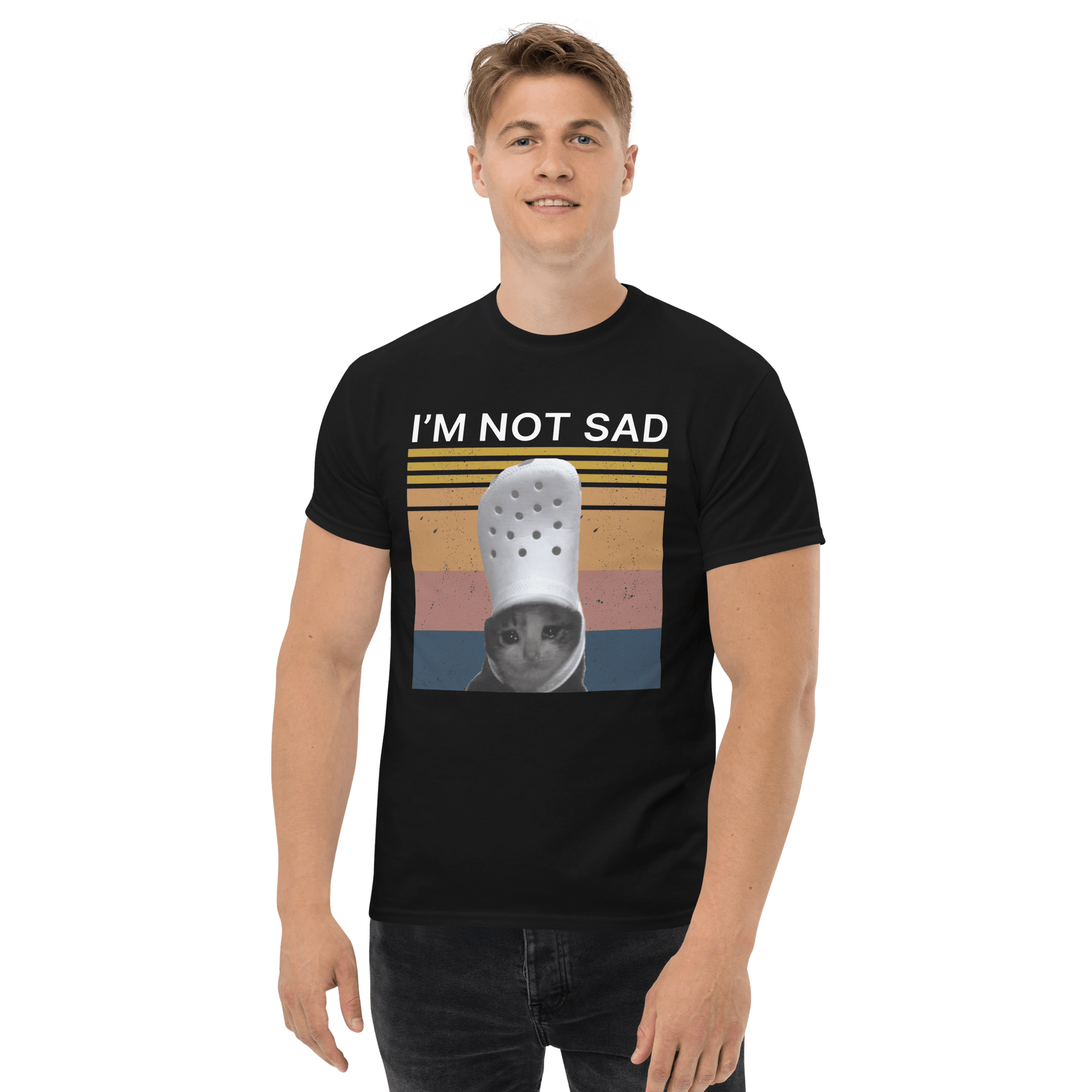I'm Not Sad Classic T-Shirt Meme - Royal | Shirtposting