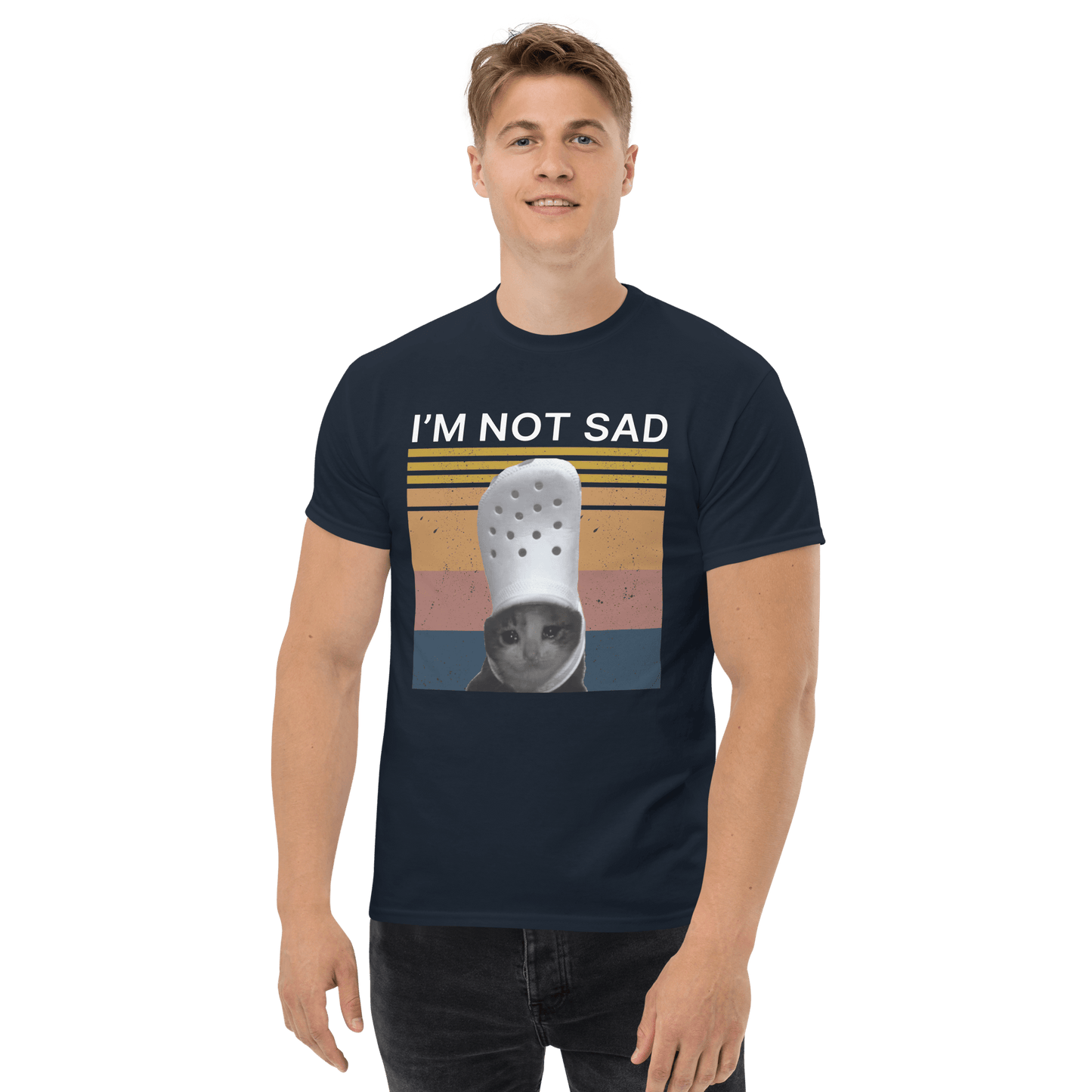 I'm Not Sad Classic T-Shirt Meme - Royal | Shirtposting