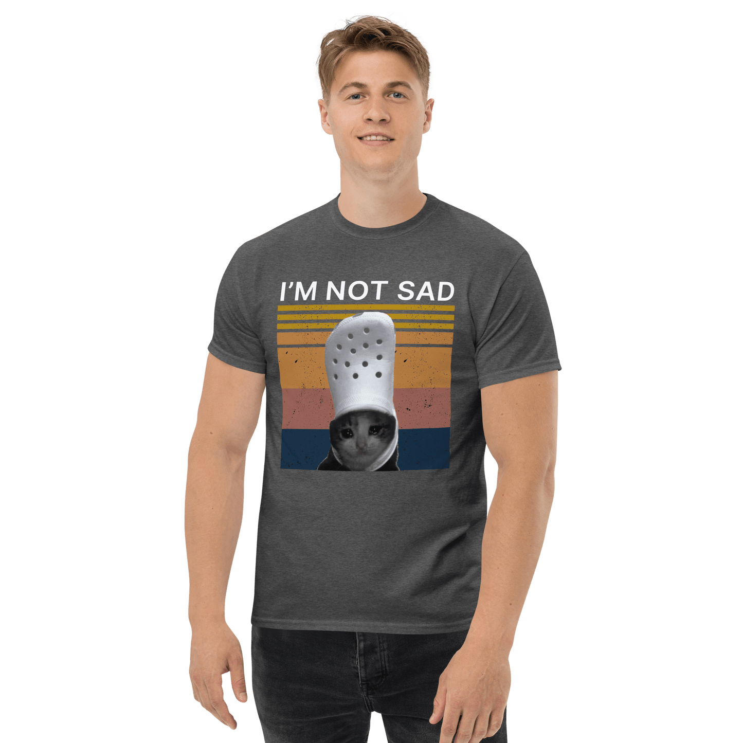 I'm Not Sad Classic T-Shirt Meme - Royal | Shirtposting