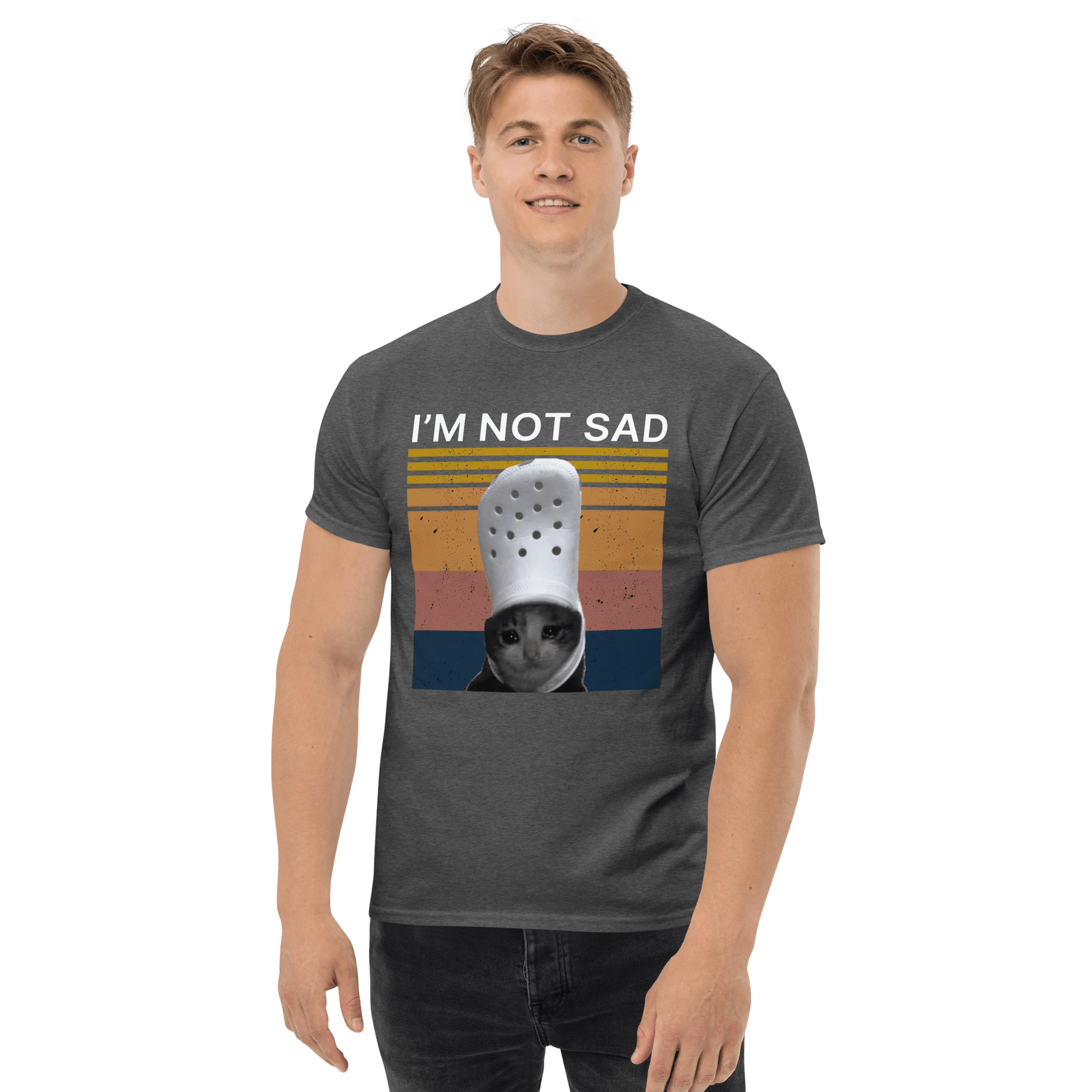 I'm Not Sad Classic T-Shirt Meme - Royal | Shirtposting