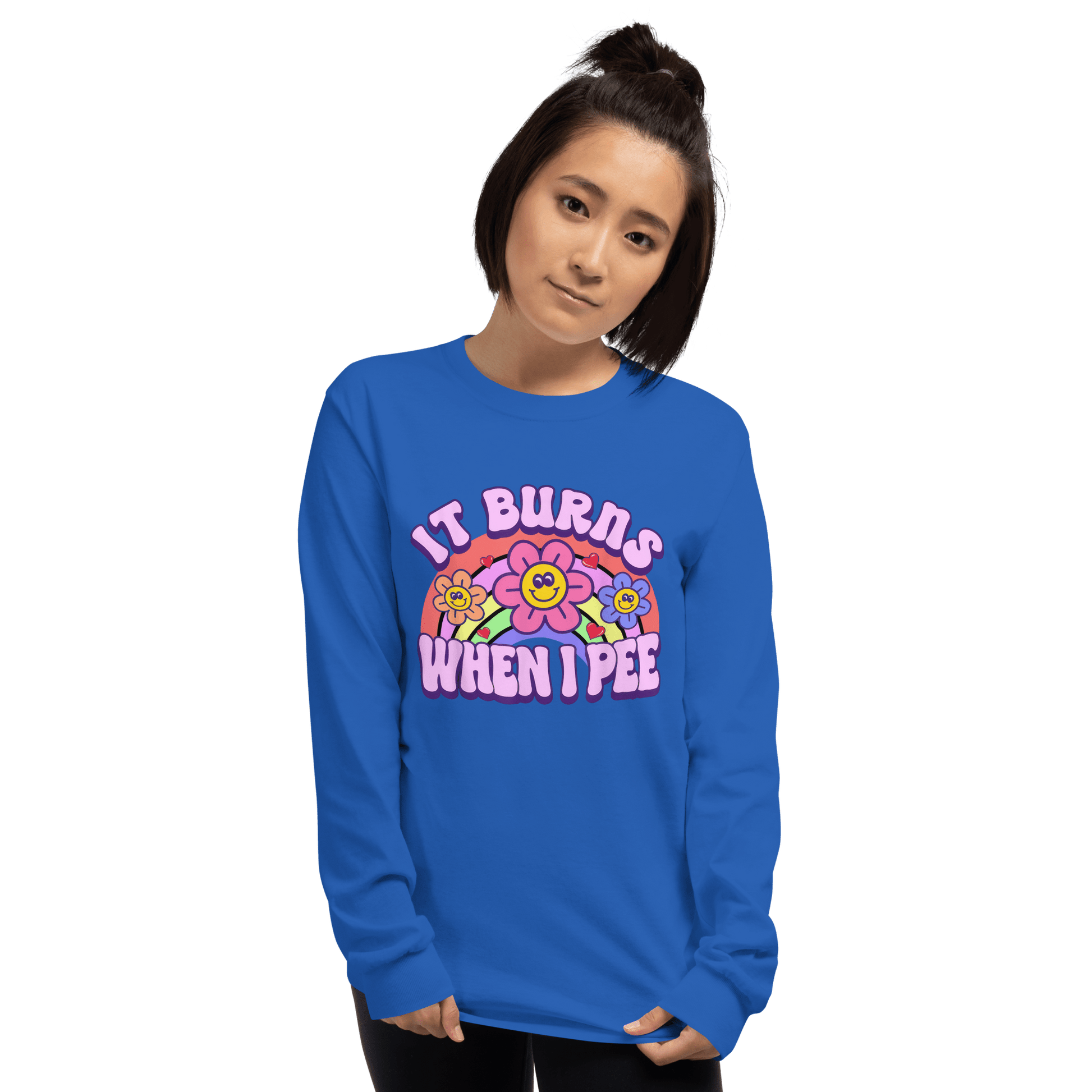 It Burns When I Pee Long Sleeve T-Shirt Meme - Sand | Shirtposting