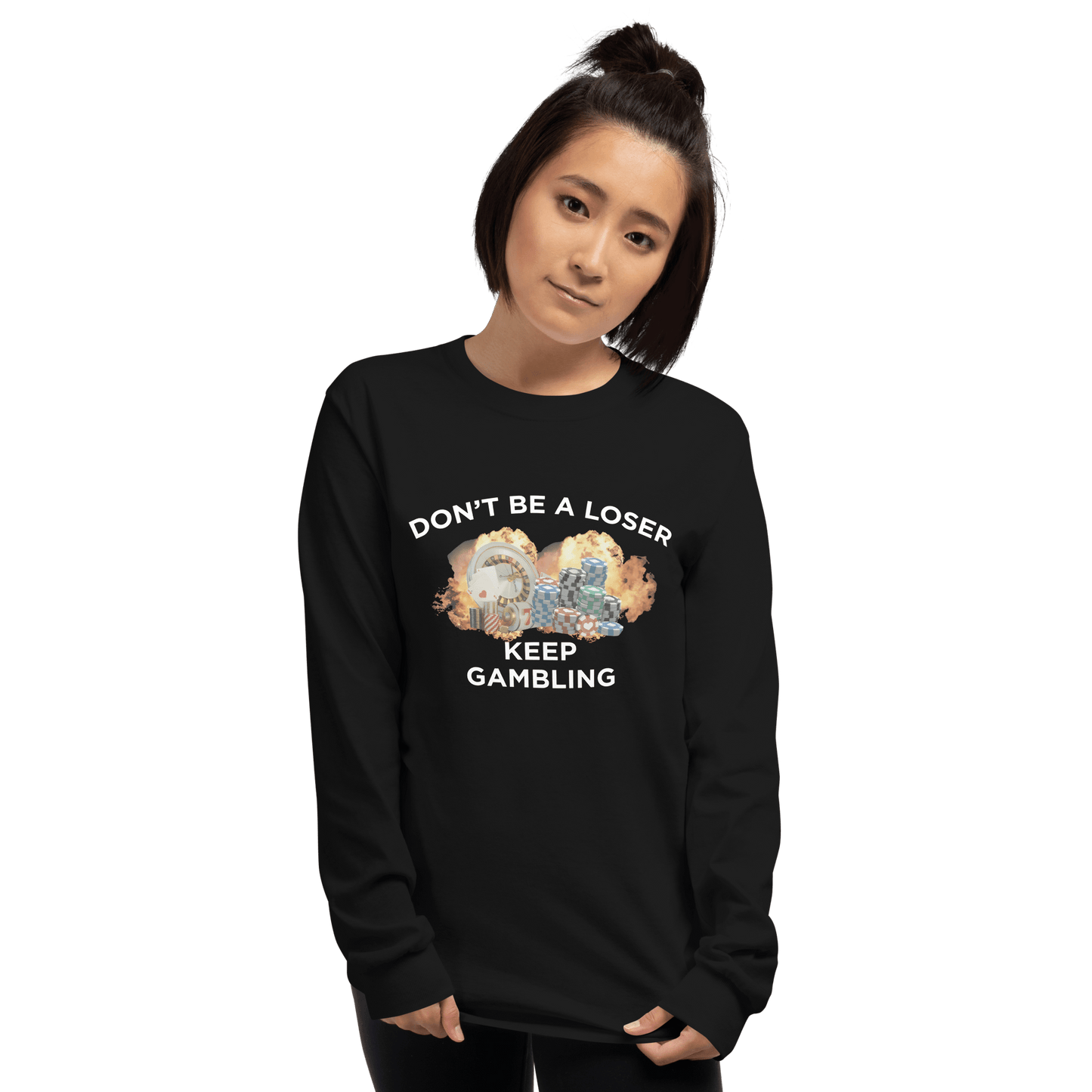 Keep Gambling Long Sleeve T-Shirt Meme - Royal | Shirtposting