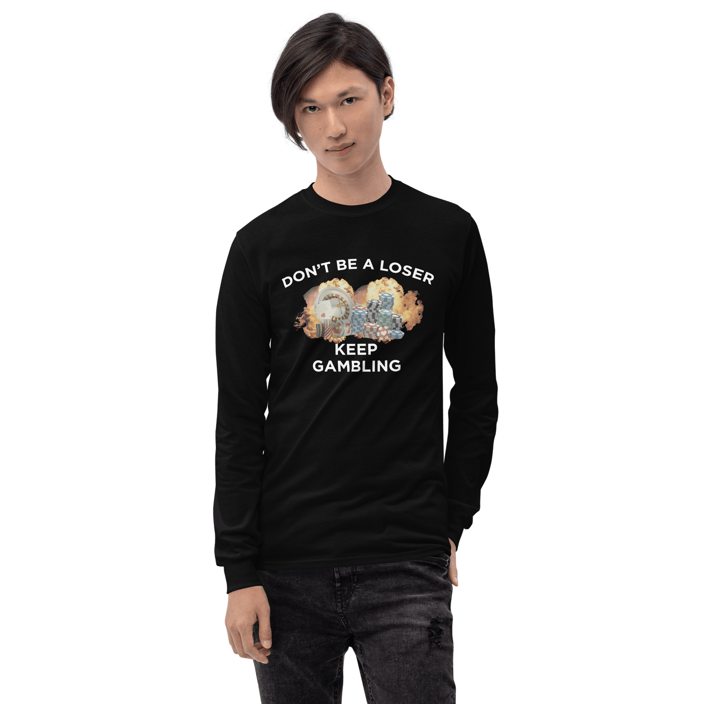 Keep Gambling Long Sleeve T-Shirt Meme - Royal | Shirtposting