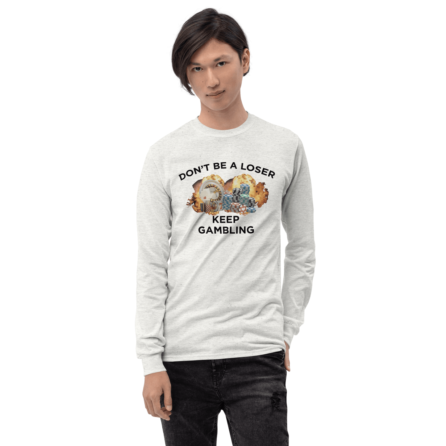 Keep Gambling Long Sleeve T-Shirt Meme - Sand | Shirtposting
