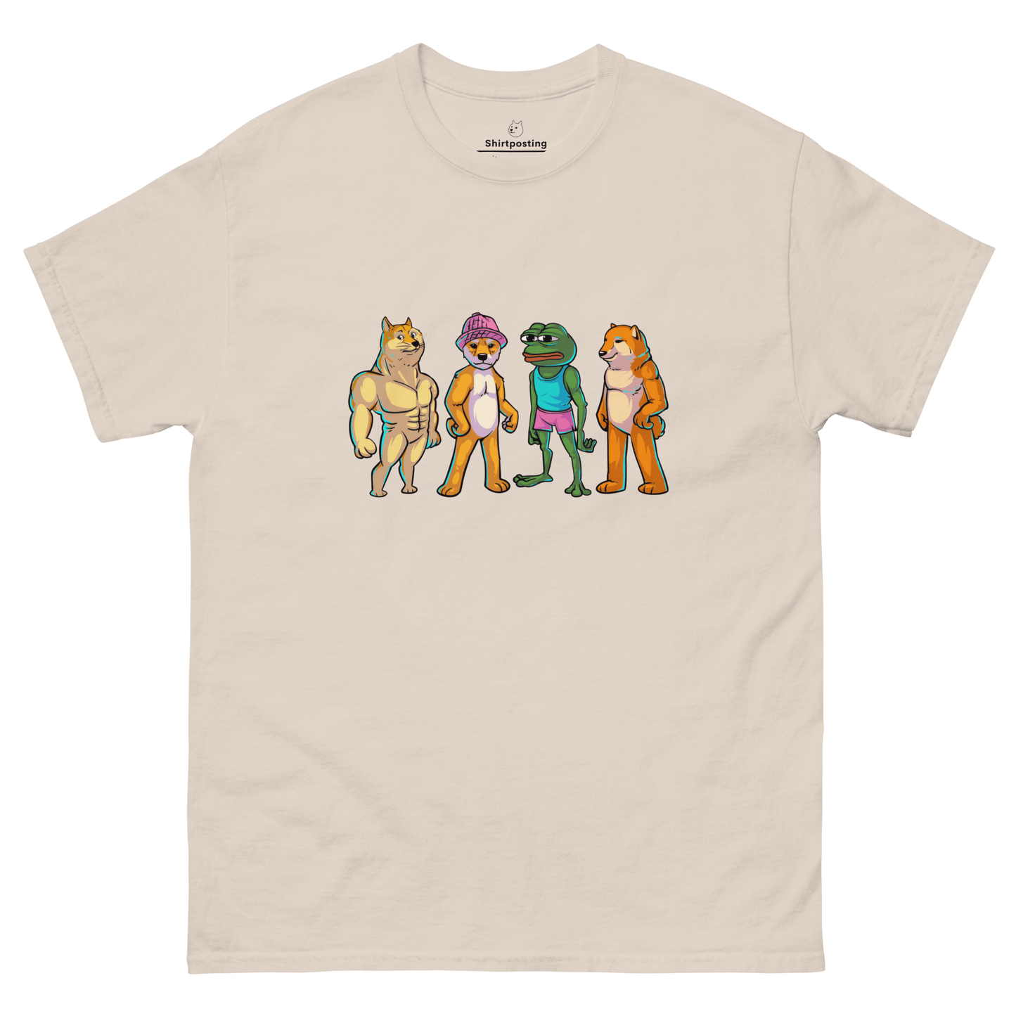 Meme Animal Classic T-Shirt Meme - Natural | Shirtposting