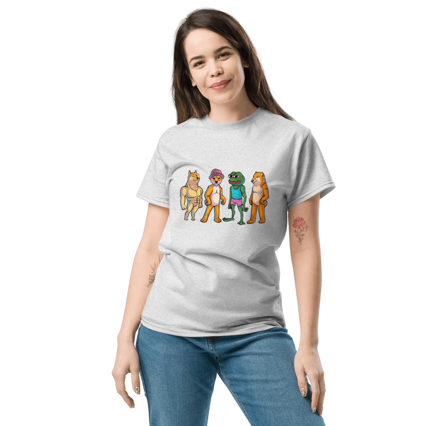 Meme Animal Classic T-Shirt Meme - White | Shirtposting