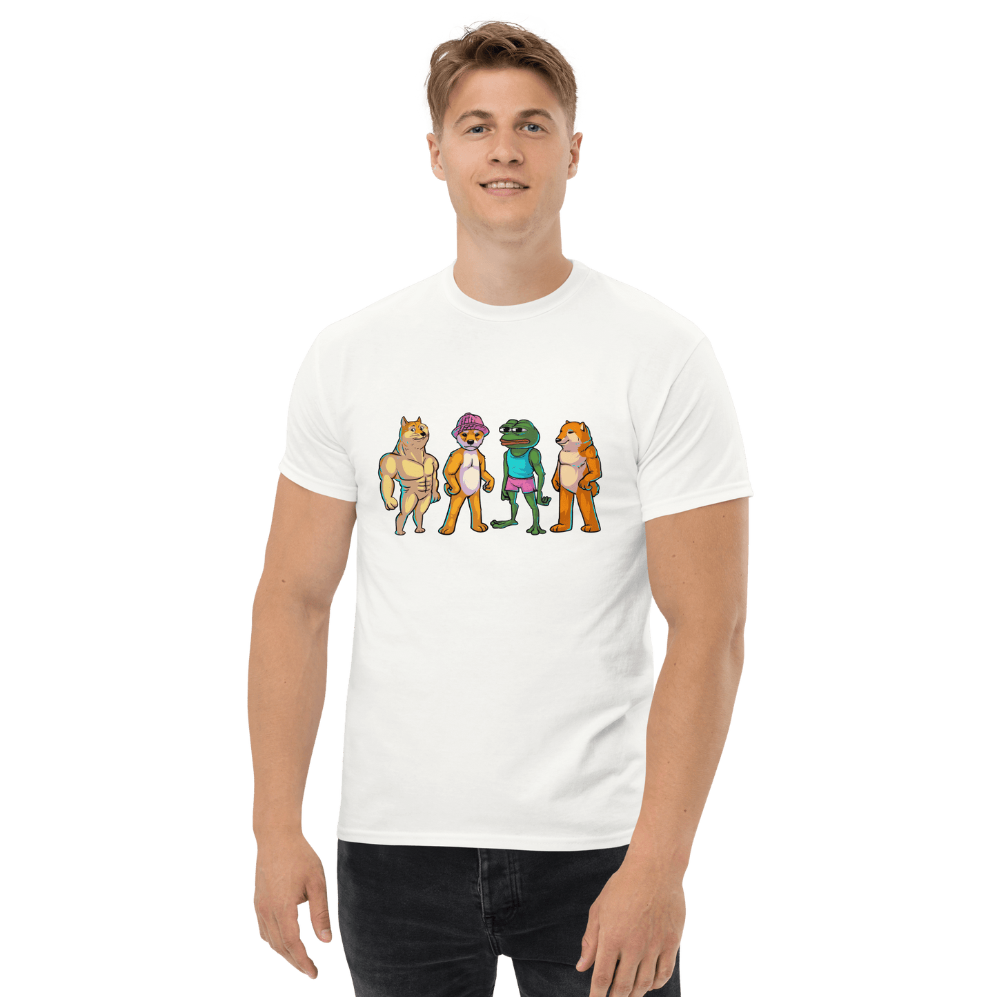 Meme Animal Classic T-Shirt Meme - White | Shirtposting