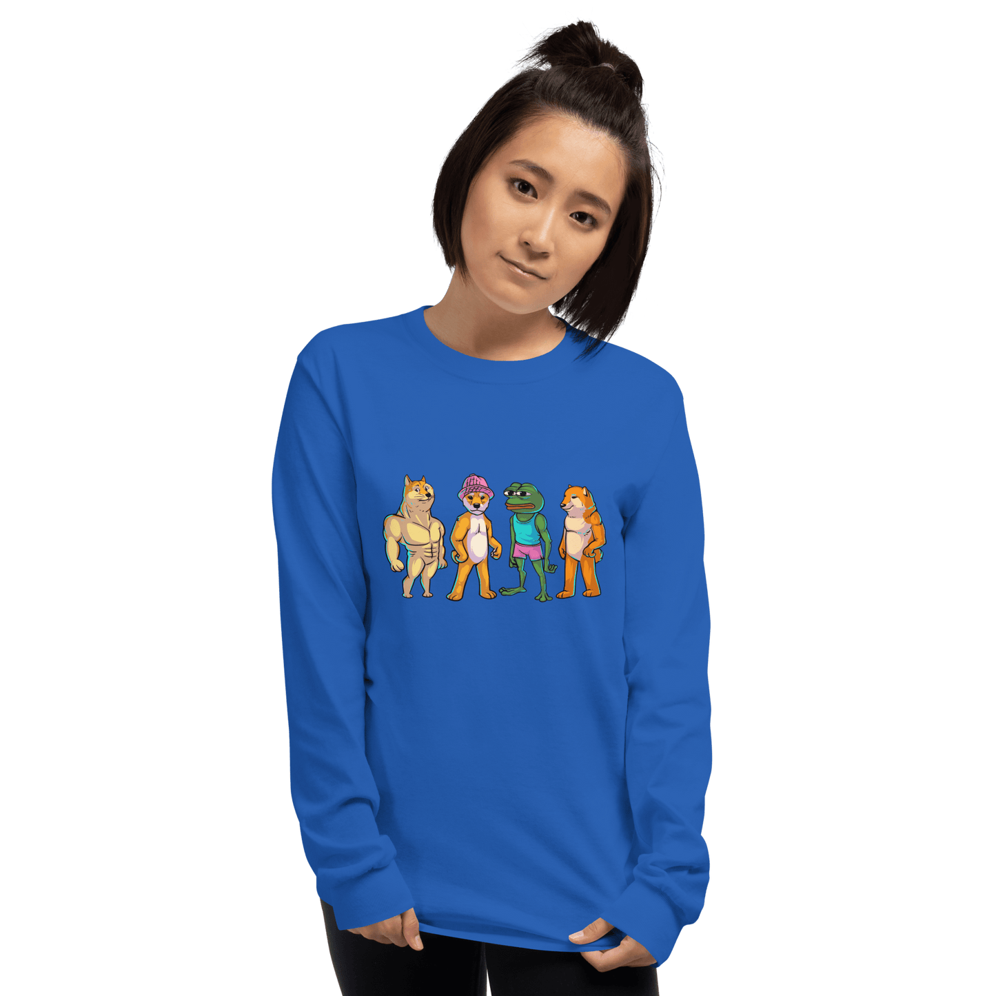 Meme Animal Long Sleeve T-Shirt Meme - Sport Grey | Shirtposting