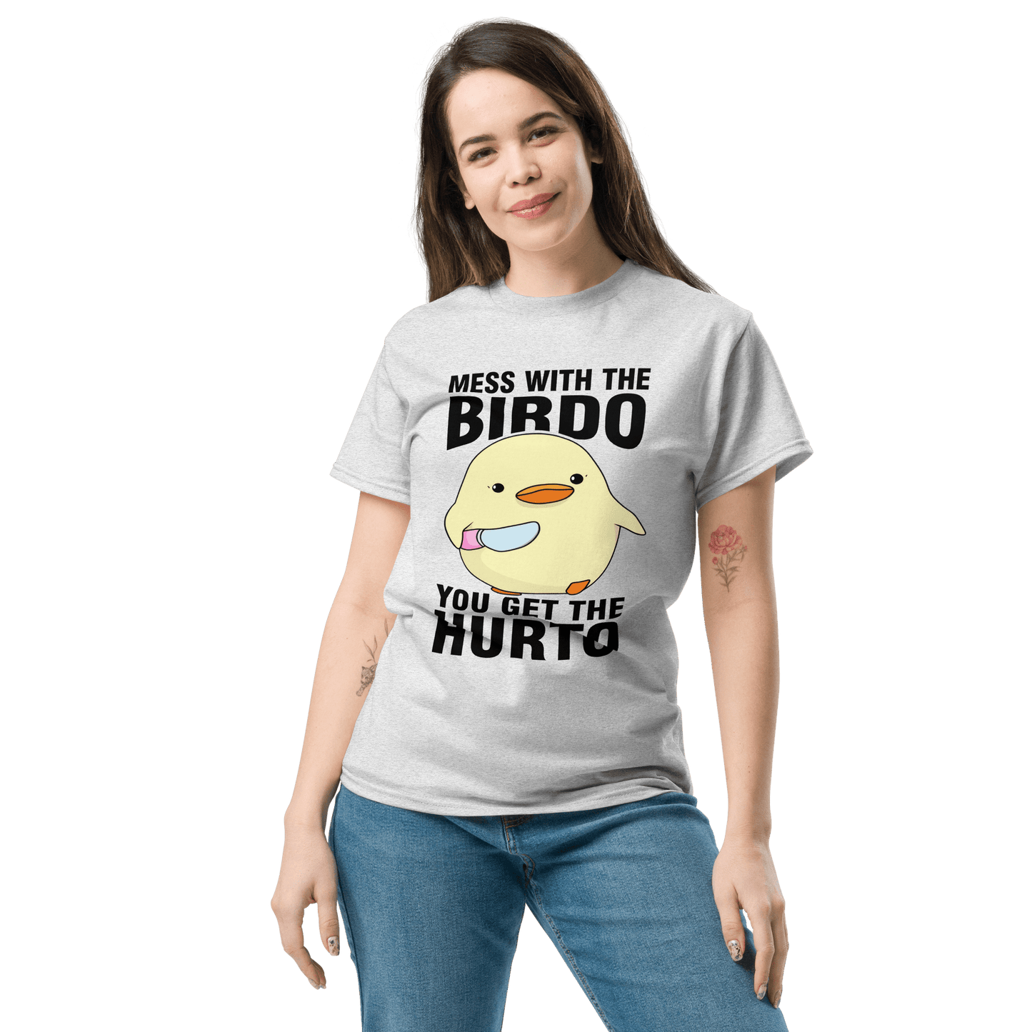 Mess With The Birdo Classic T-Shirt Meme - Ash | Shirtposting