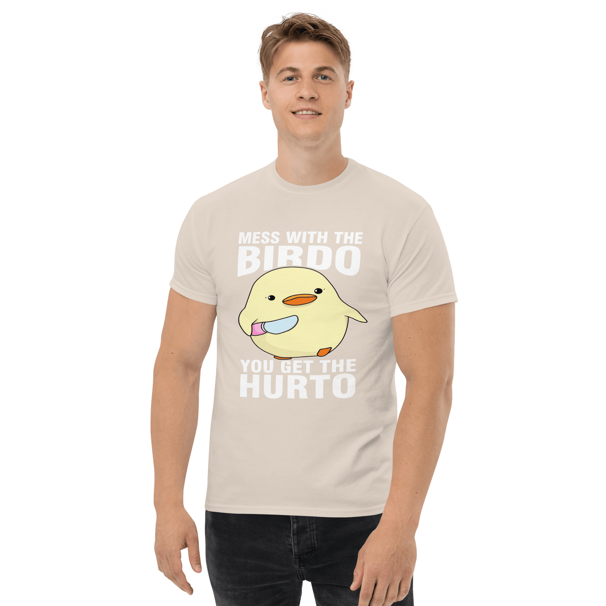 Mess With The Birdo Classic T-Shirt Meme - Sand | Shirtposting