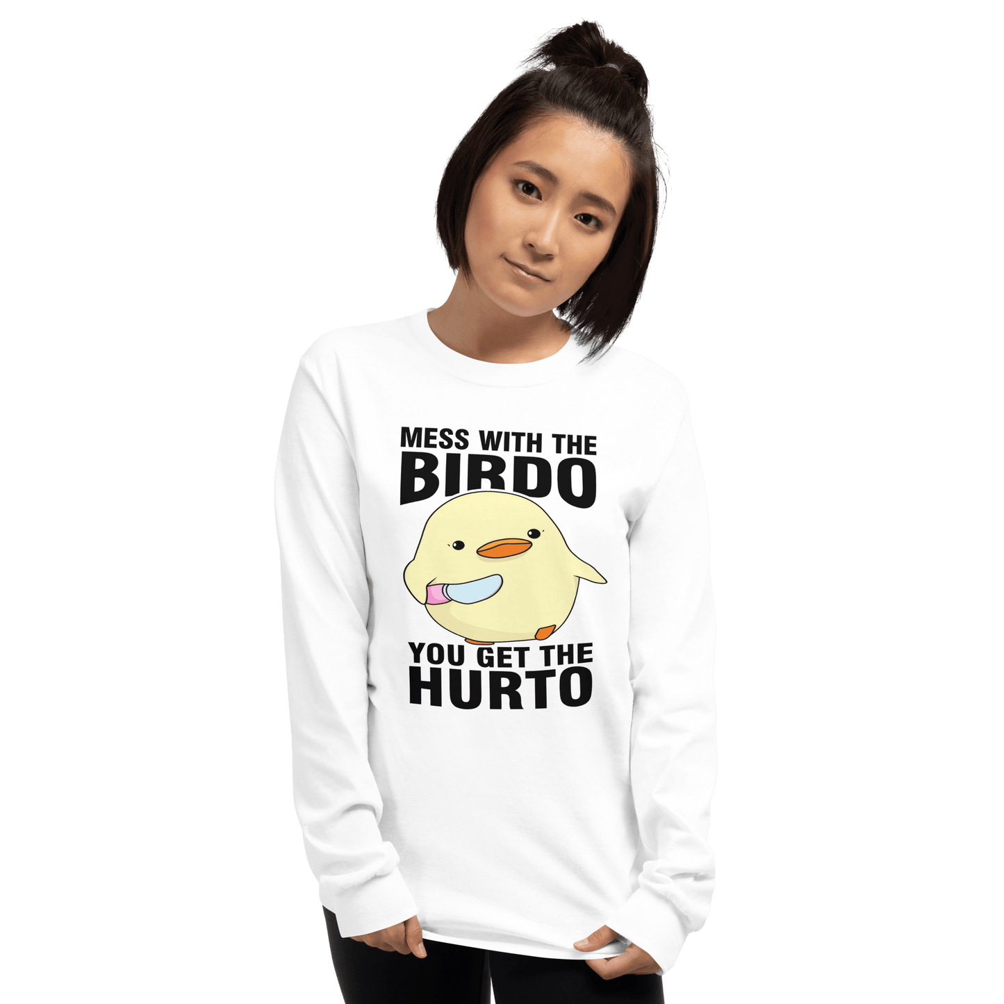 Mess With The Birdo Long Sleeve T-Shirt Meme - Ash | Shirtposting