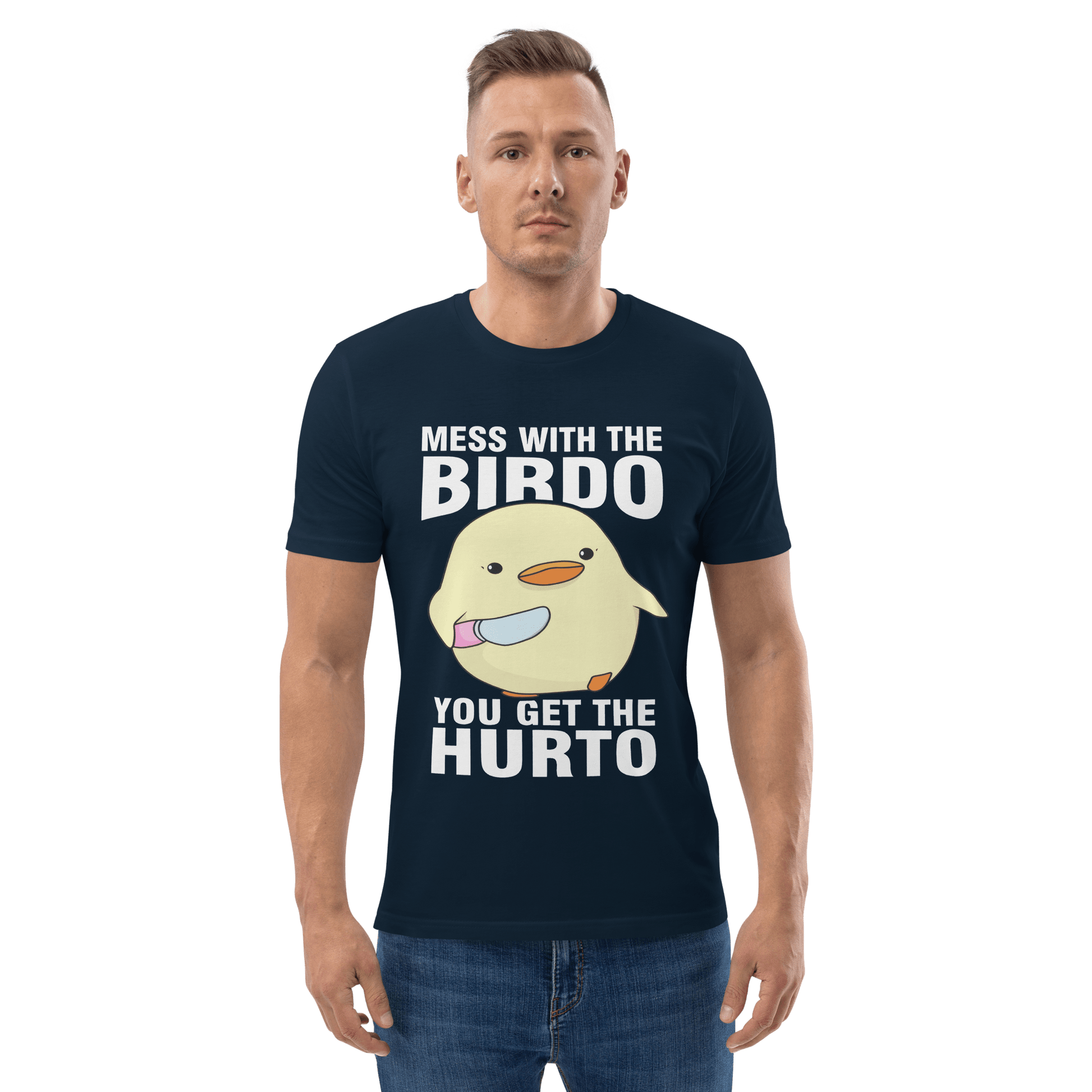 Mess With The Birdo Premium Organic T-Shirt Meme - Dark Heather Grey | Shirtposting
