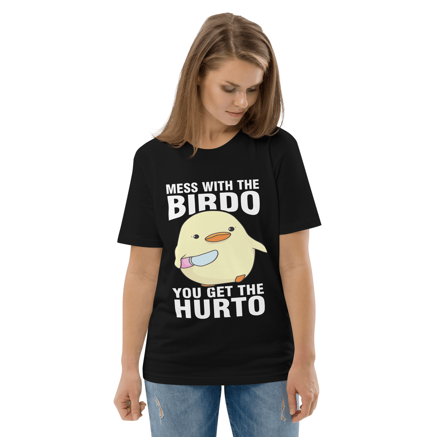 Mess With The Birdo Premium Organic T-Shirt Meme - Dark Heather Grey | Shirtposting