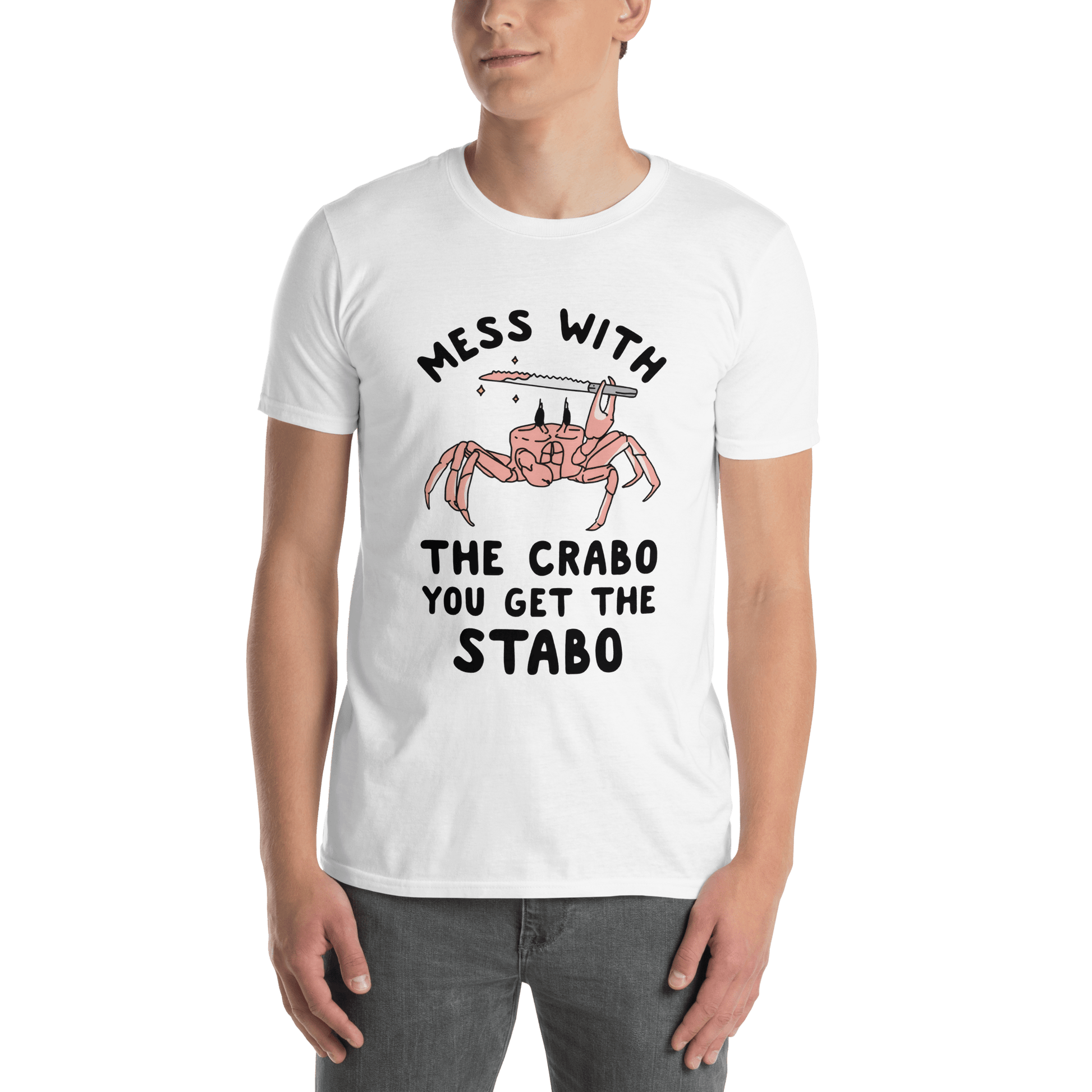Mess With The Crabo Classic T-Shirt Meme - Natural | Shirtposting