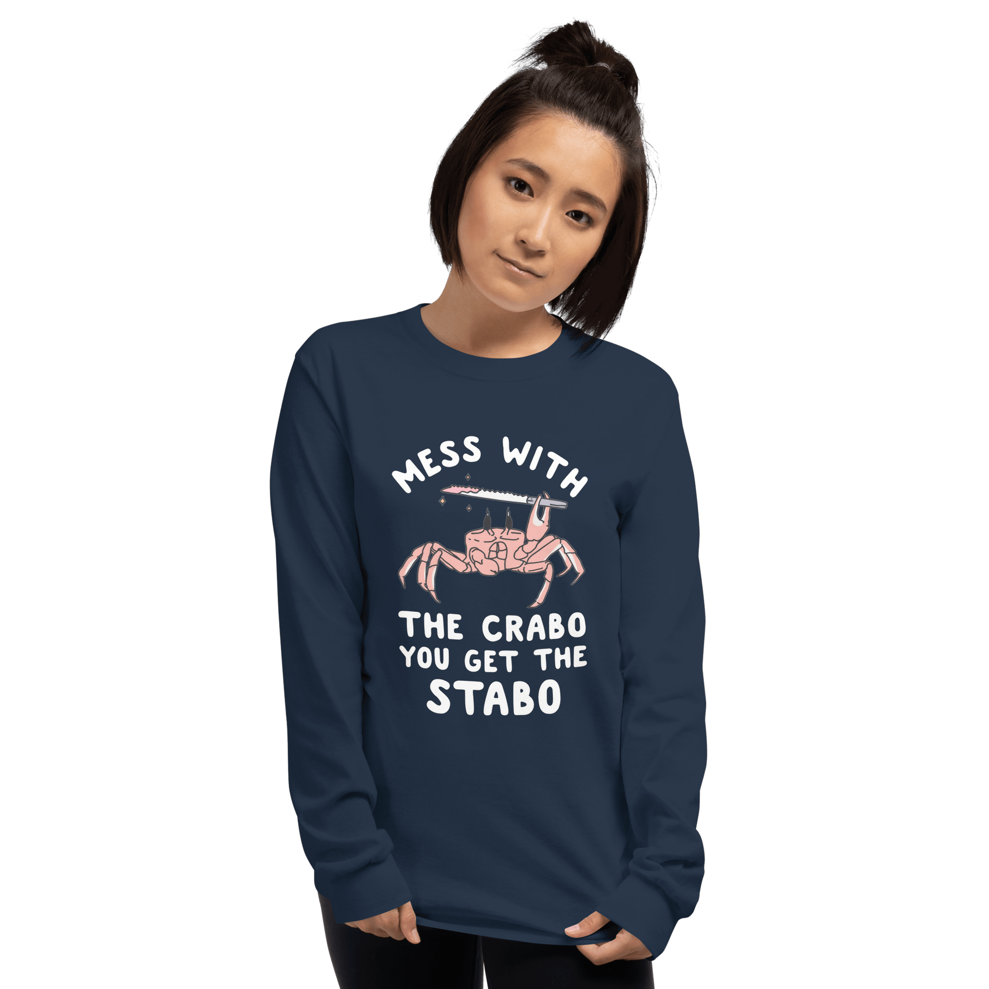 Mess With The Crabo Long Sleeve T-Shirt Meme - Royal | Shirtposting