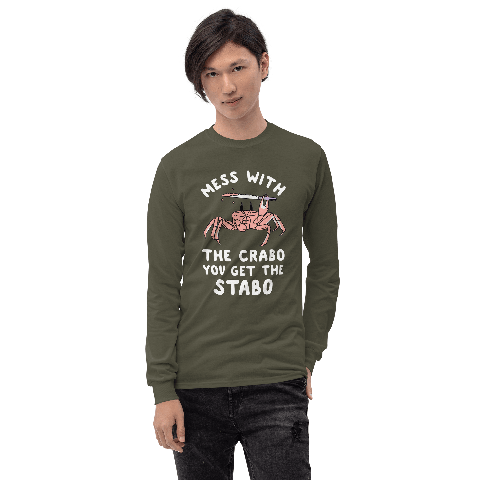 Mess With The Crabo Long Sleeve T-Shirt Meme - Royal | Shirtposting
