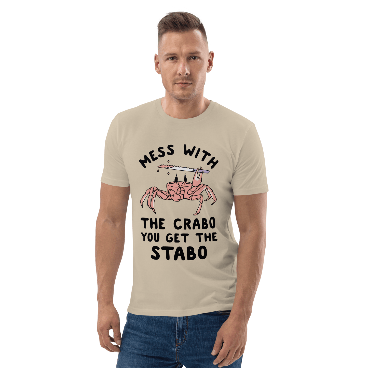Mess With The Crabo Premium Organic T-Shirt Meme - Cotton Pink | Shirtposting