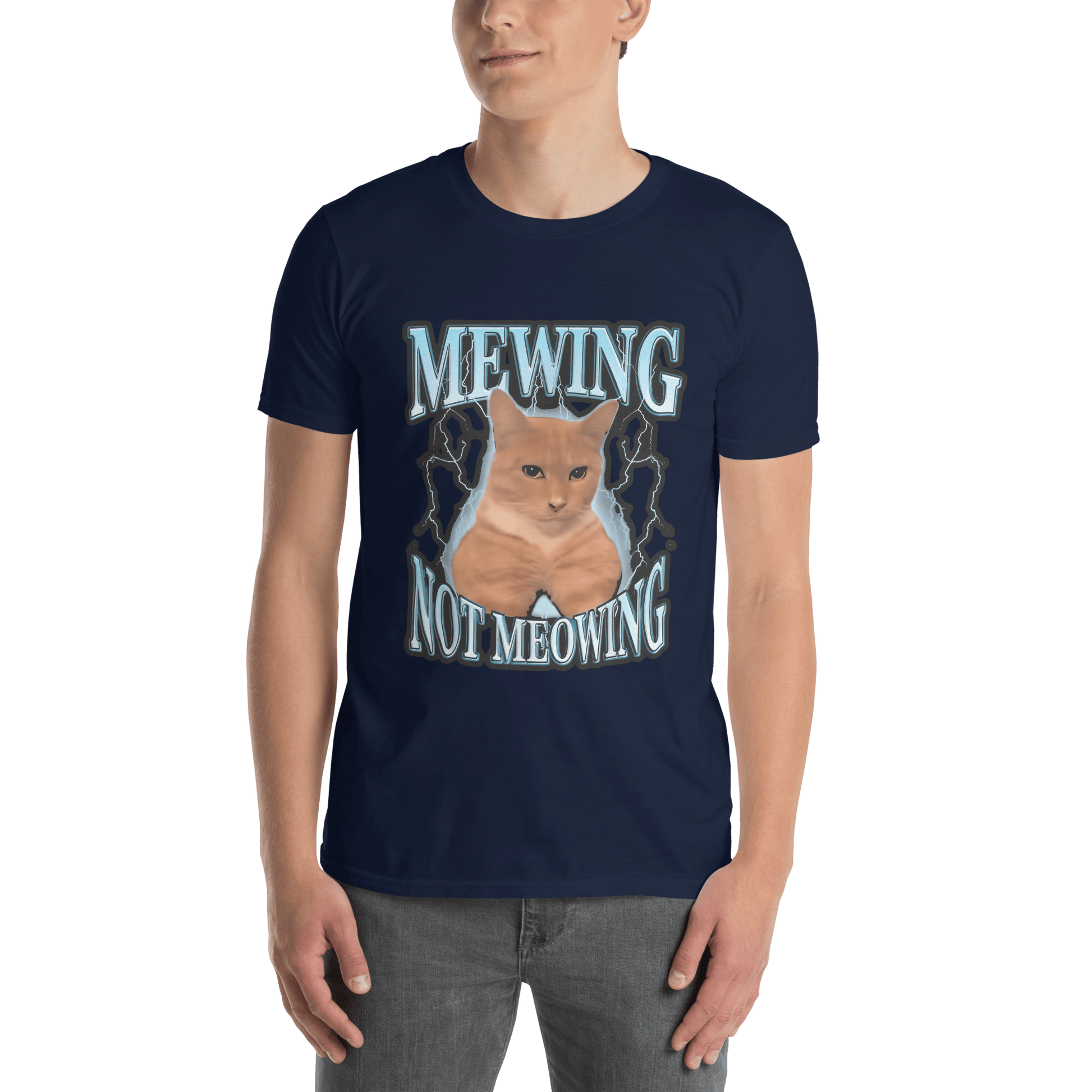 Mewing Classic T-Shirt Meme - Dark Heather Grey | Shirtposting