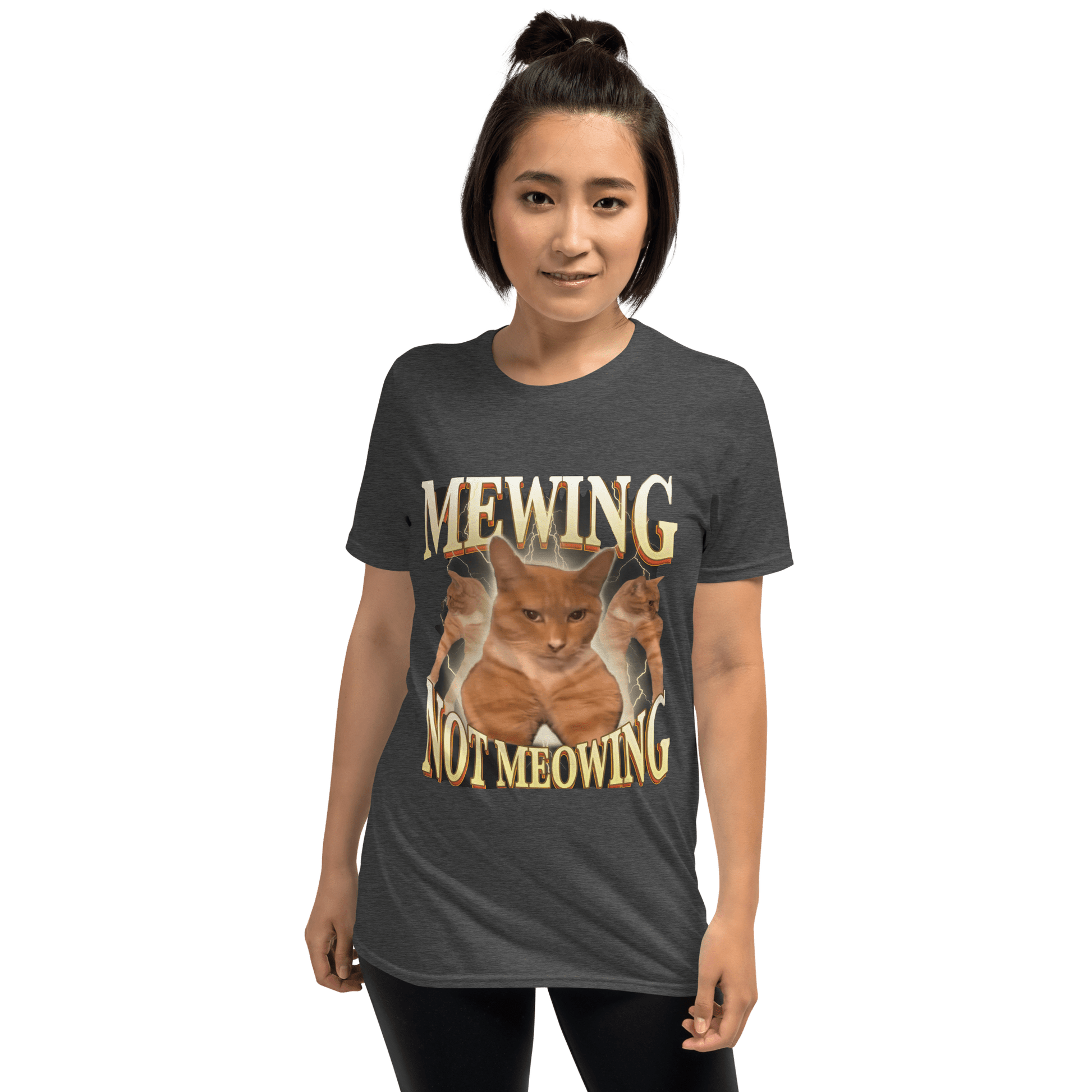 Mewing Classic T-Shirt Meme - Dark Heather Grey | Shirtposting
