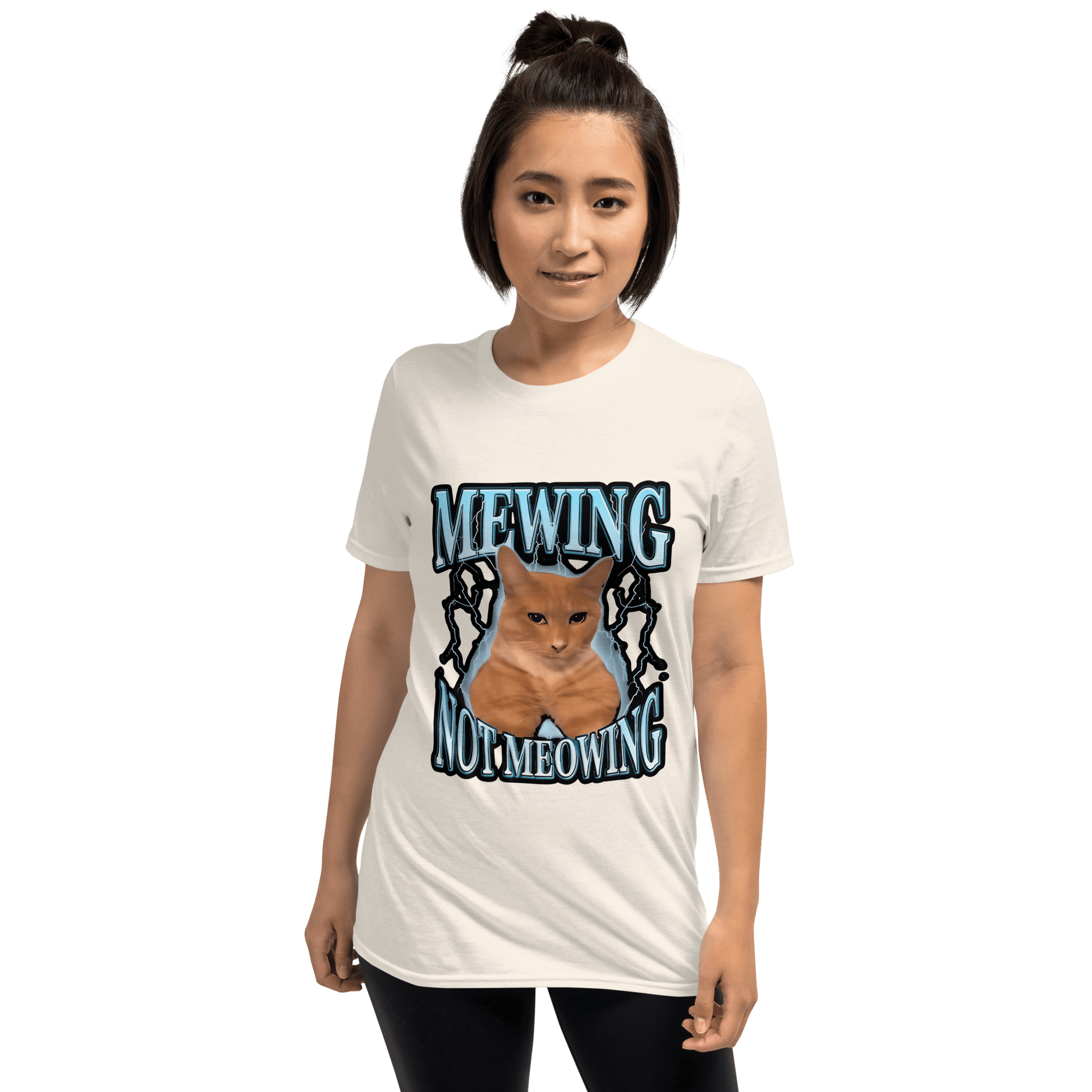 Mewing Classic T-Shirt Meme - Natural | Shirtposting