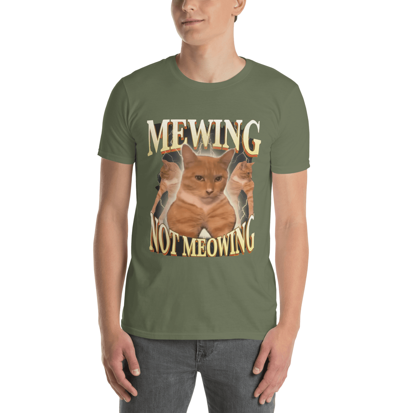 Mewing Classic T-Shirt Meme - Sport Grey | Shirtposting