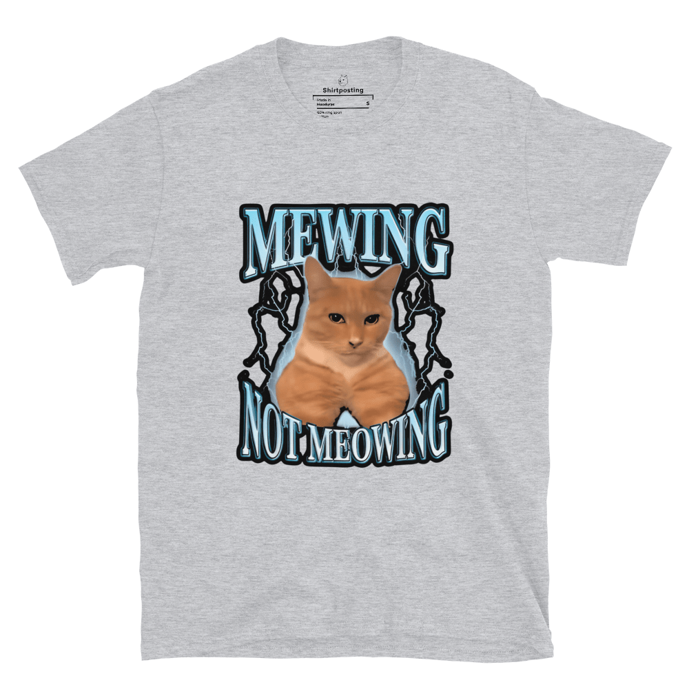 Mewing Classic T-Shirt Meme - Sport Grey | Shirtposting