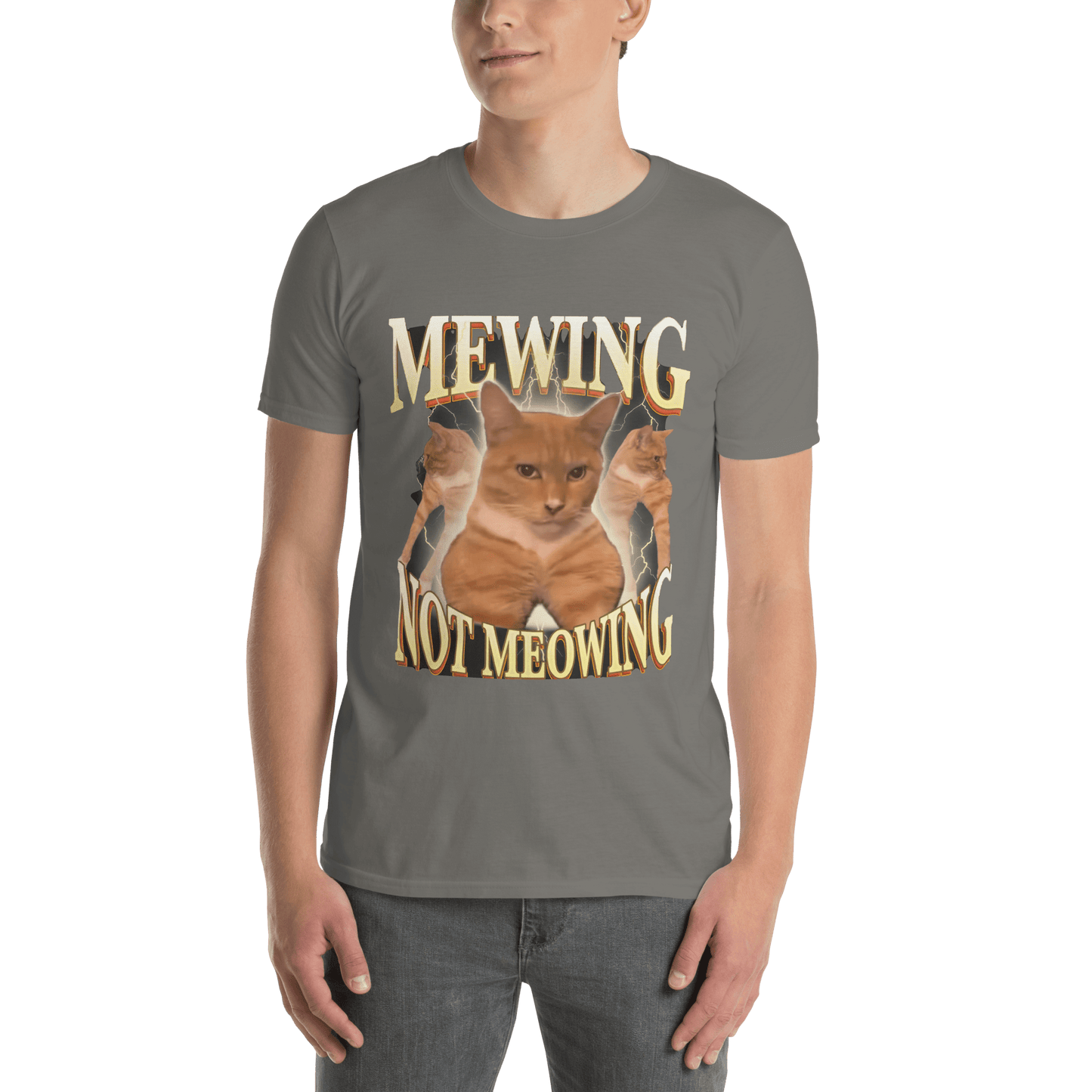 Mewing Classic T-Shirt Meme - Sport Grey | Shirtposting