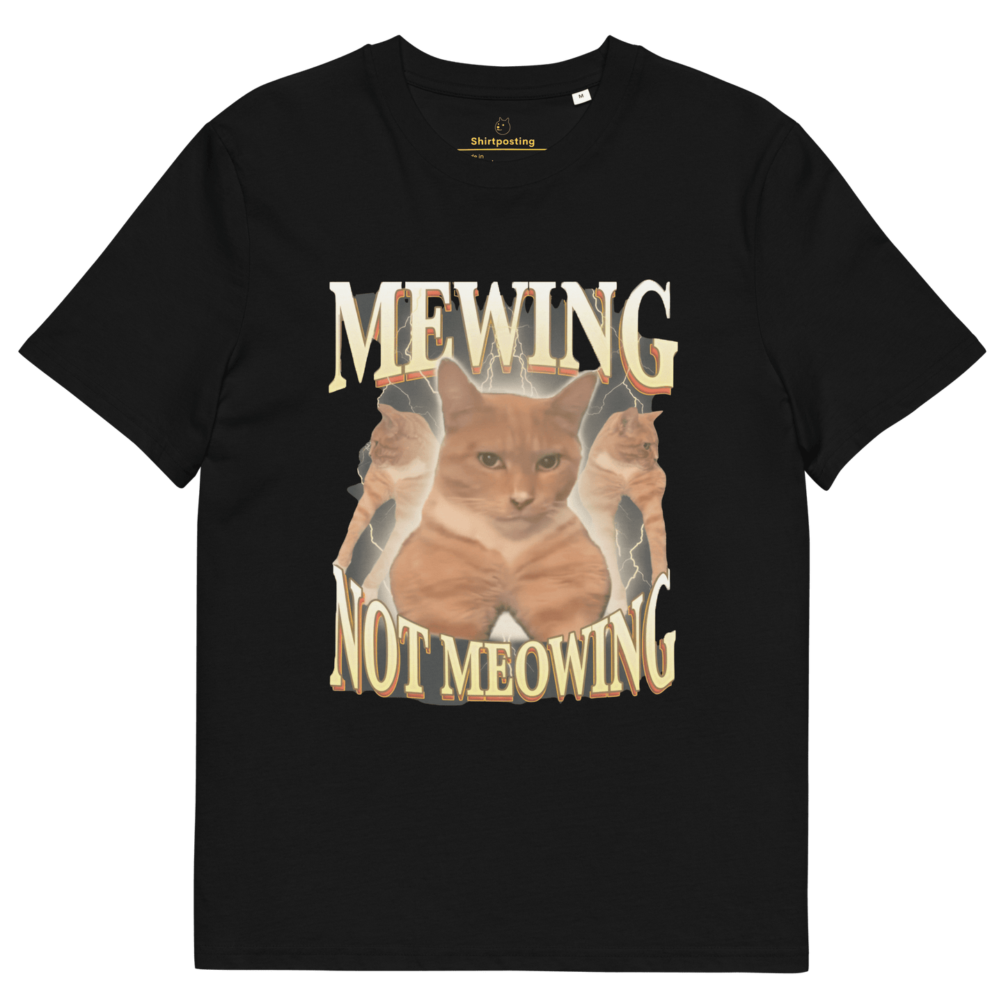 Mewing Premium Organic T-Shirt Meme - Black | Shirtposting