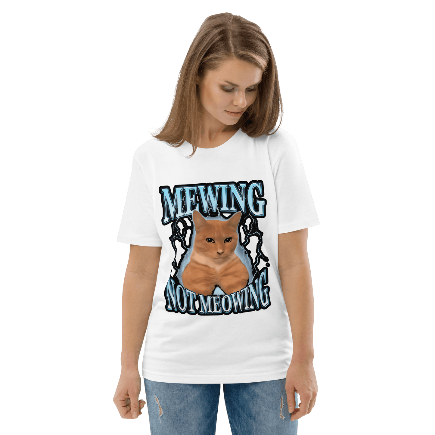 Mewing Premium Organic T-Shirt Meme - Dark Heather Grey | Shirtposting