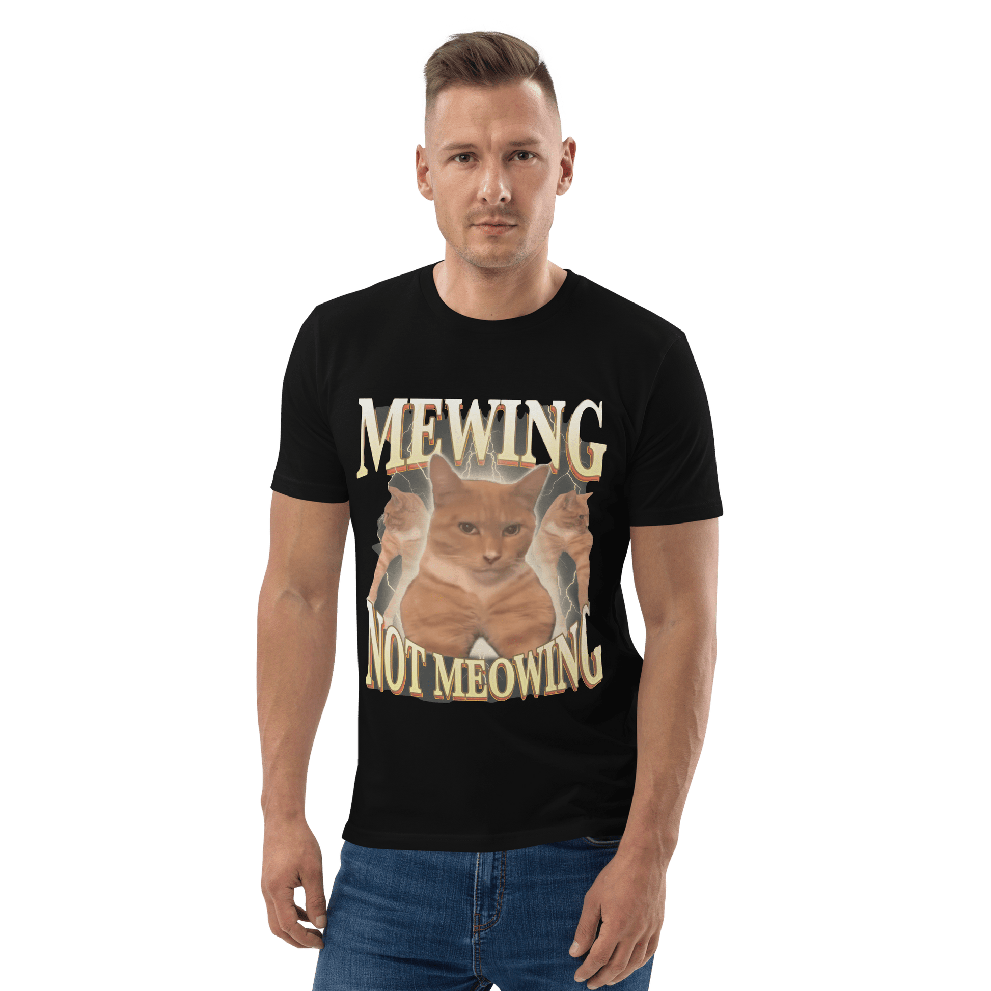 Mewing Premium Organic T-Shirt Meme - Dark Heather Grey | Shirtposting