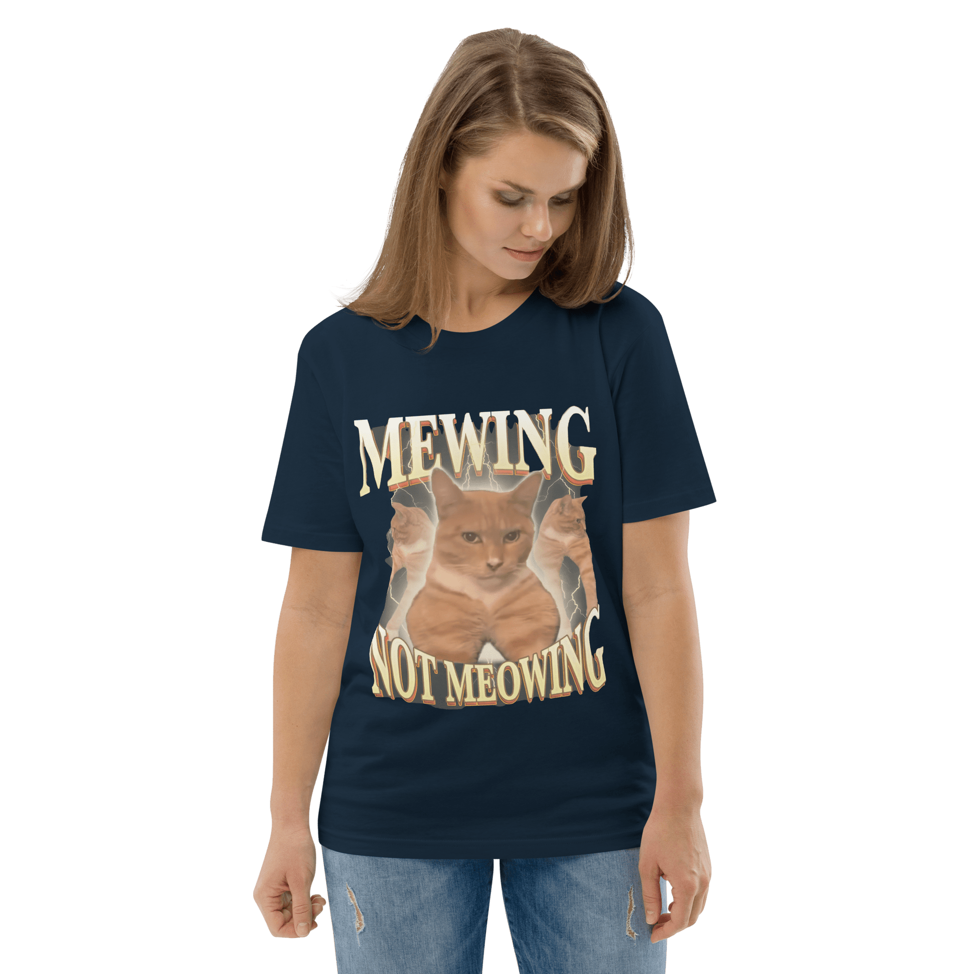 Mewing Premium Organic T-Shirt Meme - Dark Heather Grey | Shirtposting