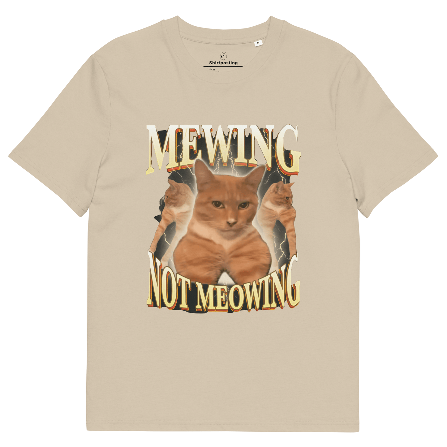 Mewing Premium Organic T-Shirt Meme - Desert Dust | Shirtposting