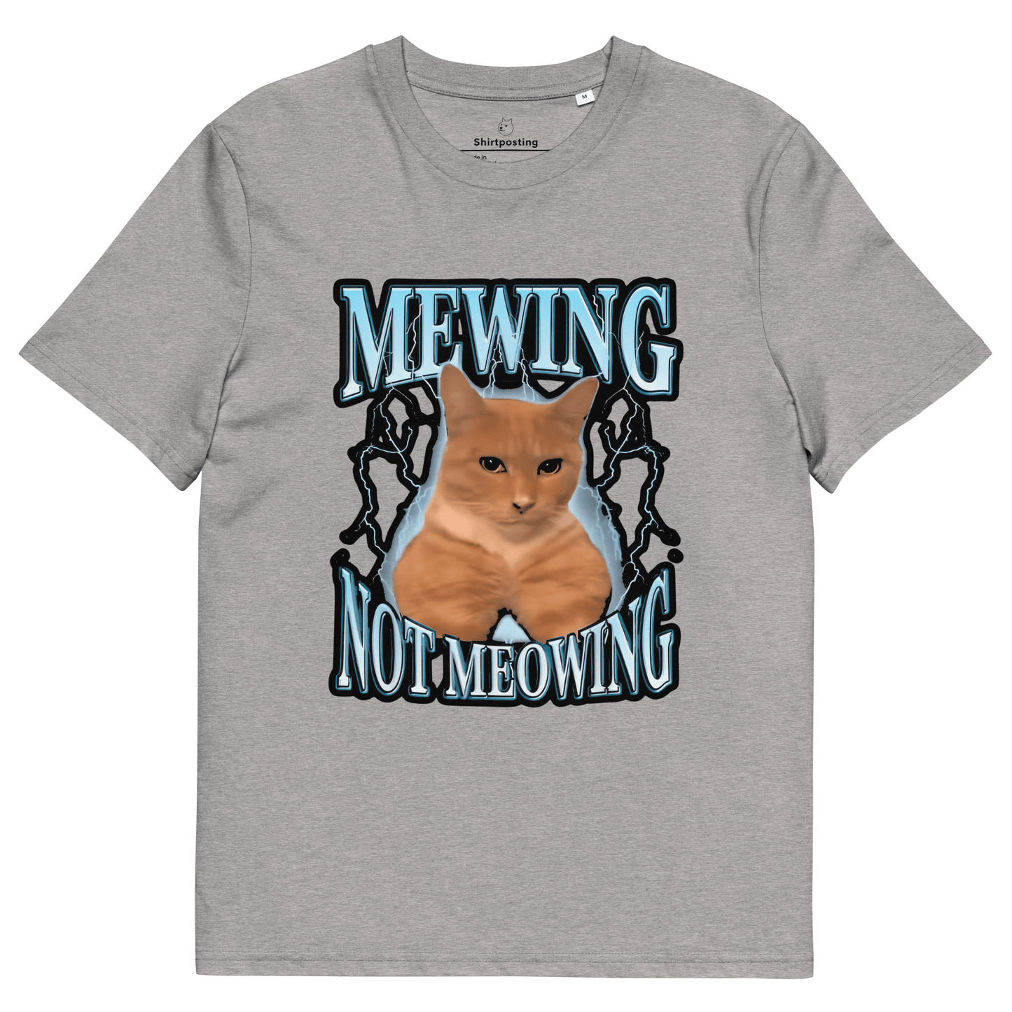 Mewing Premium Organic T-Shirt Meme - Heather Grey | Shirtposting