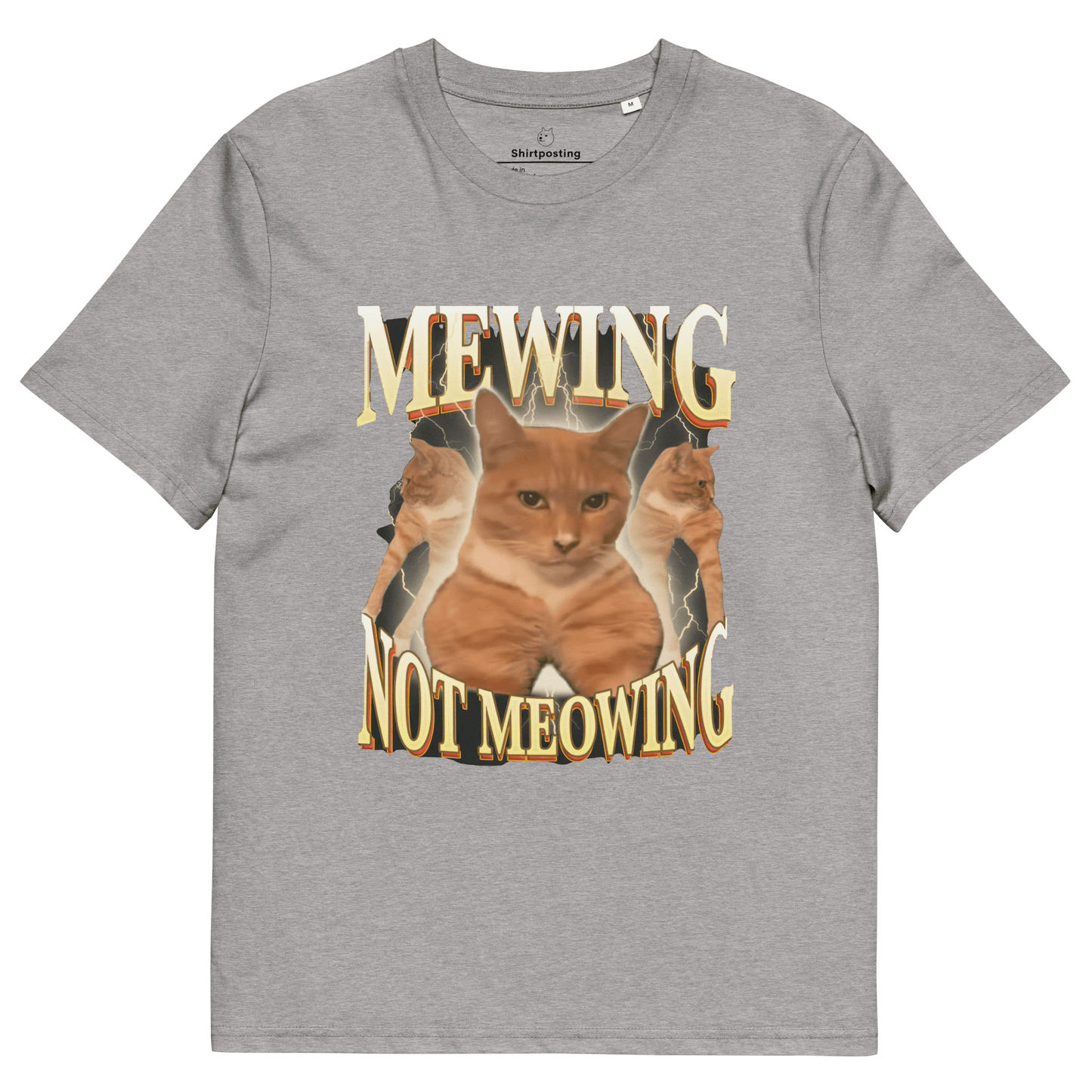 Mewing Premium Organic T-Shirt Meme - Heather Grey | Shirtposting