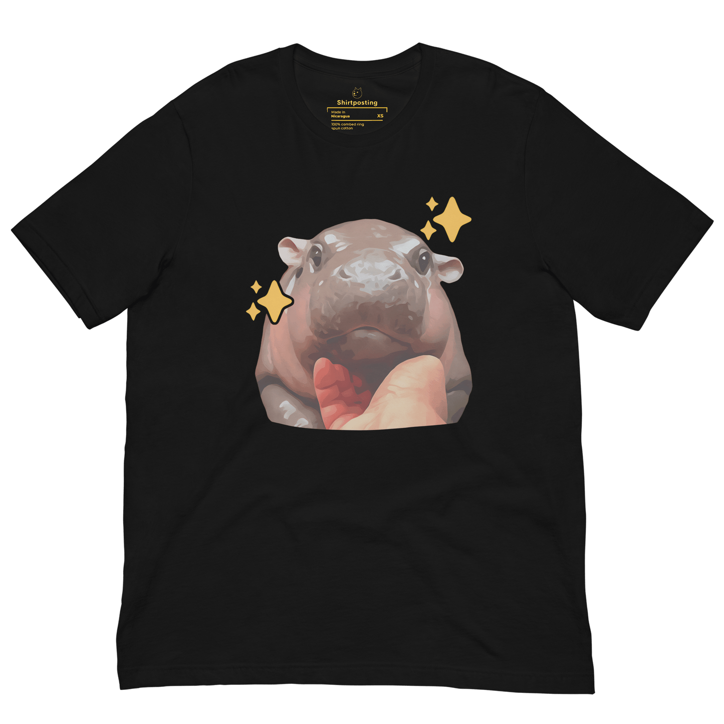 Moo Deng Classic T-Shirt Meme - Black | Shirtposting
