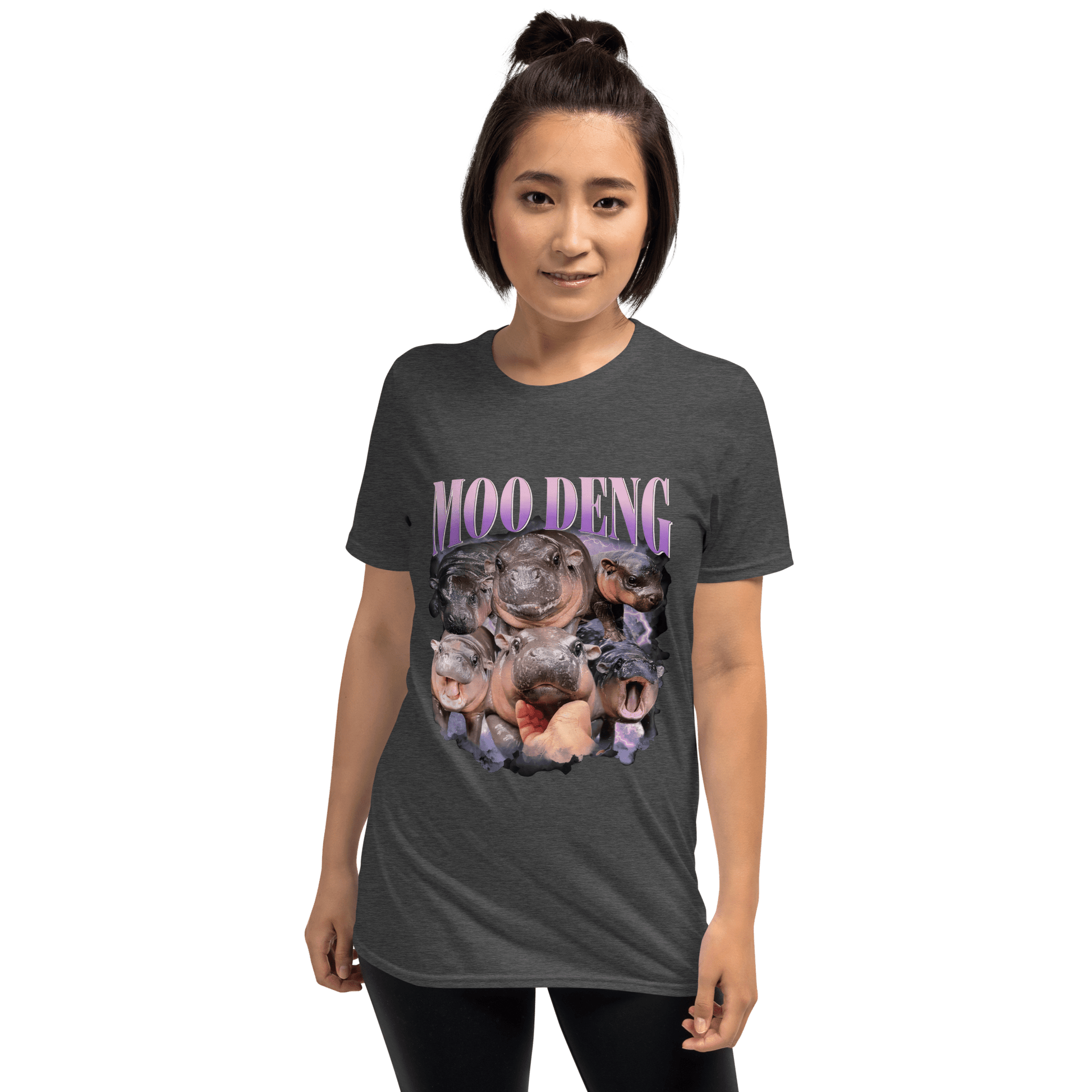 Moo Deng Classic T-Shirt Meme - Dark Heather Grey | Shirtposting