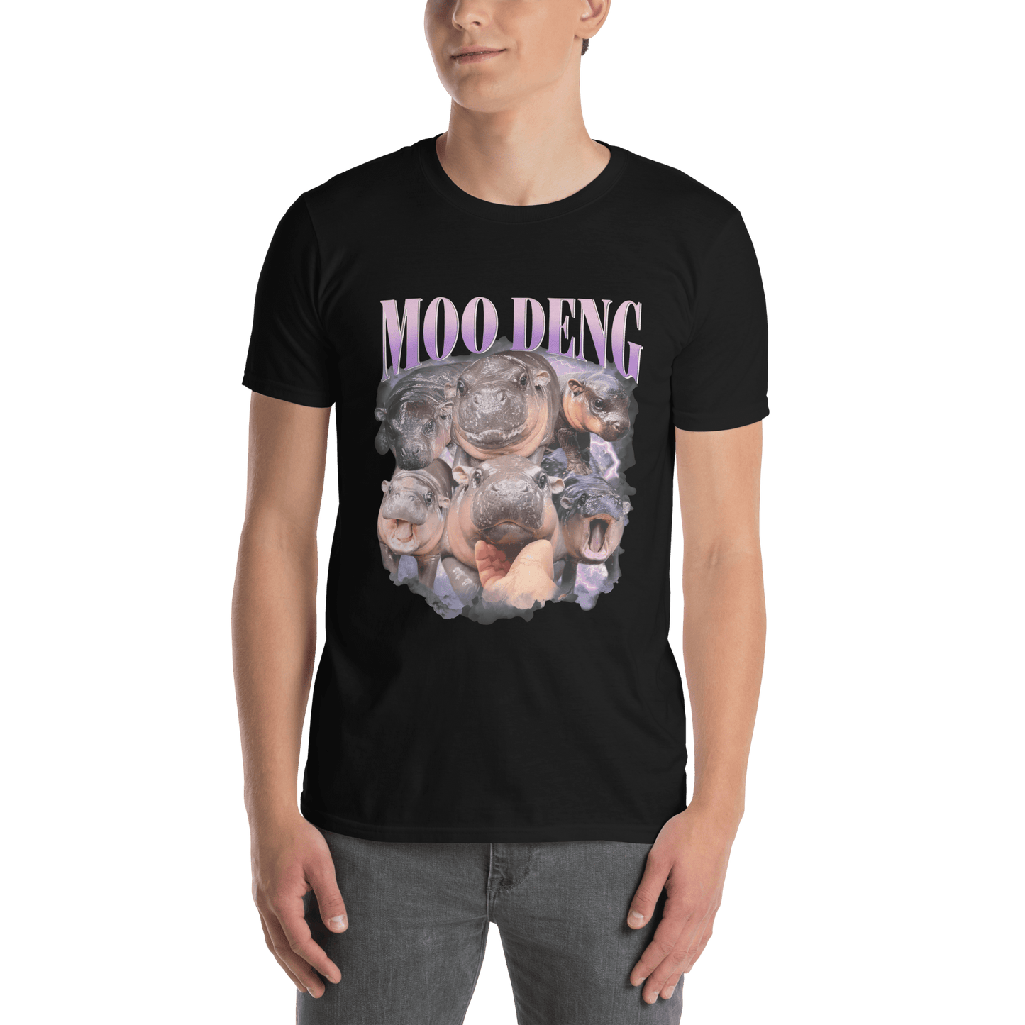 Moo Deng Classic T-Shirt Meme - Dark Heather Grey | Shirtposting
