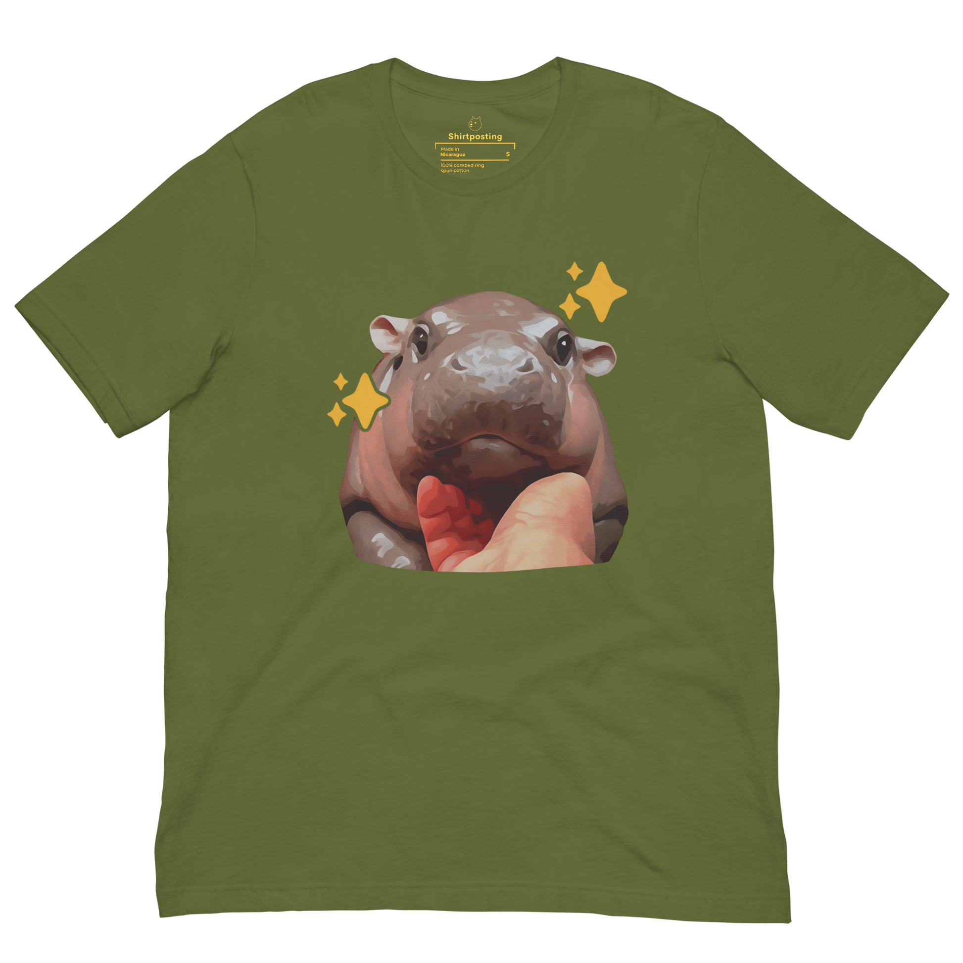 Moo Deng Classic T-Shirt Meme - Navy | Shirtposting