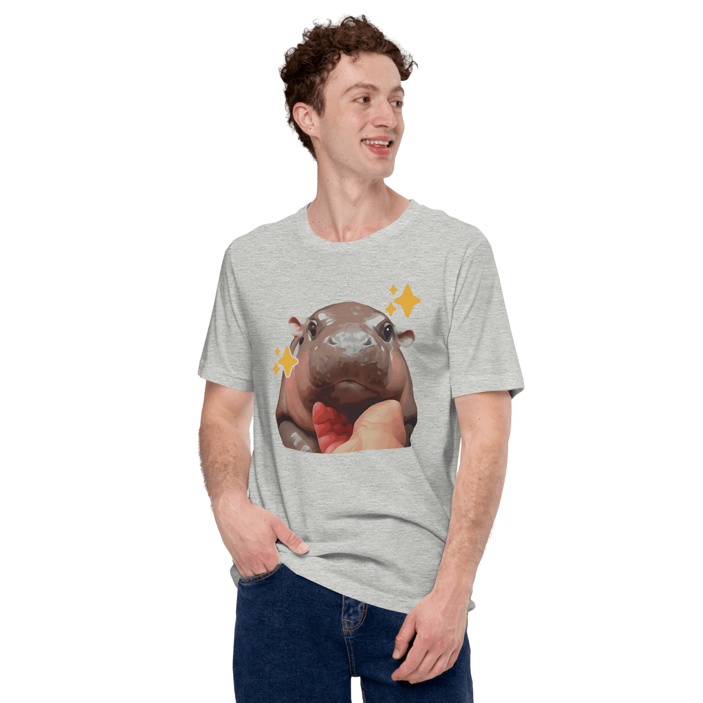 Moo Deng Classic T-Shirt Meme - Pink | Shirtposting