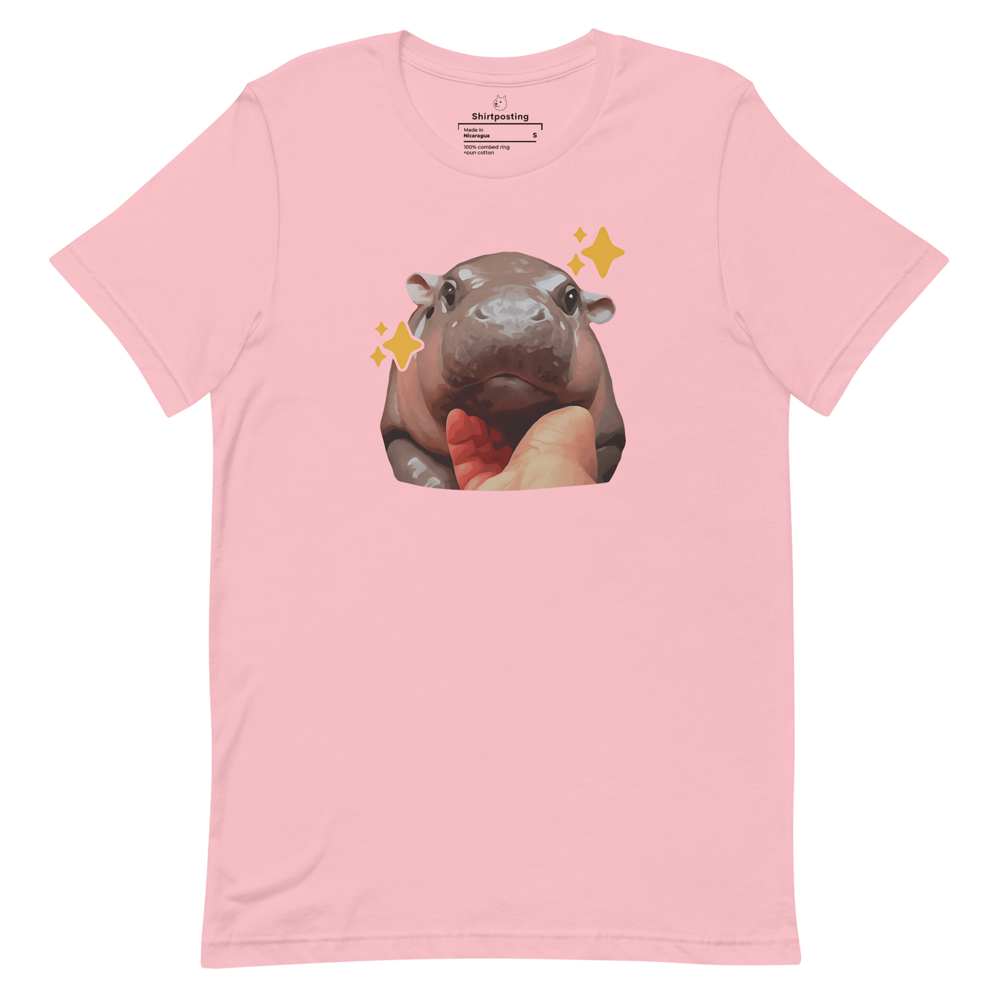 Moo Deng Classic T-Shirt Meme - Pink | Shirtposting