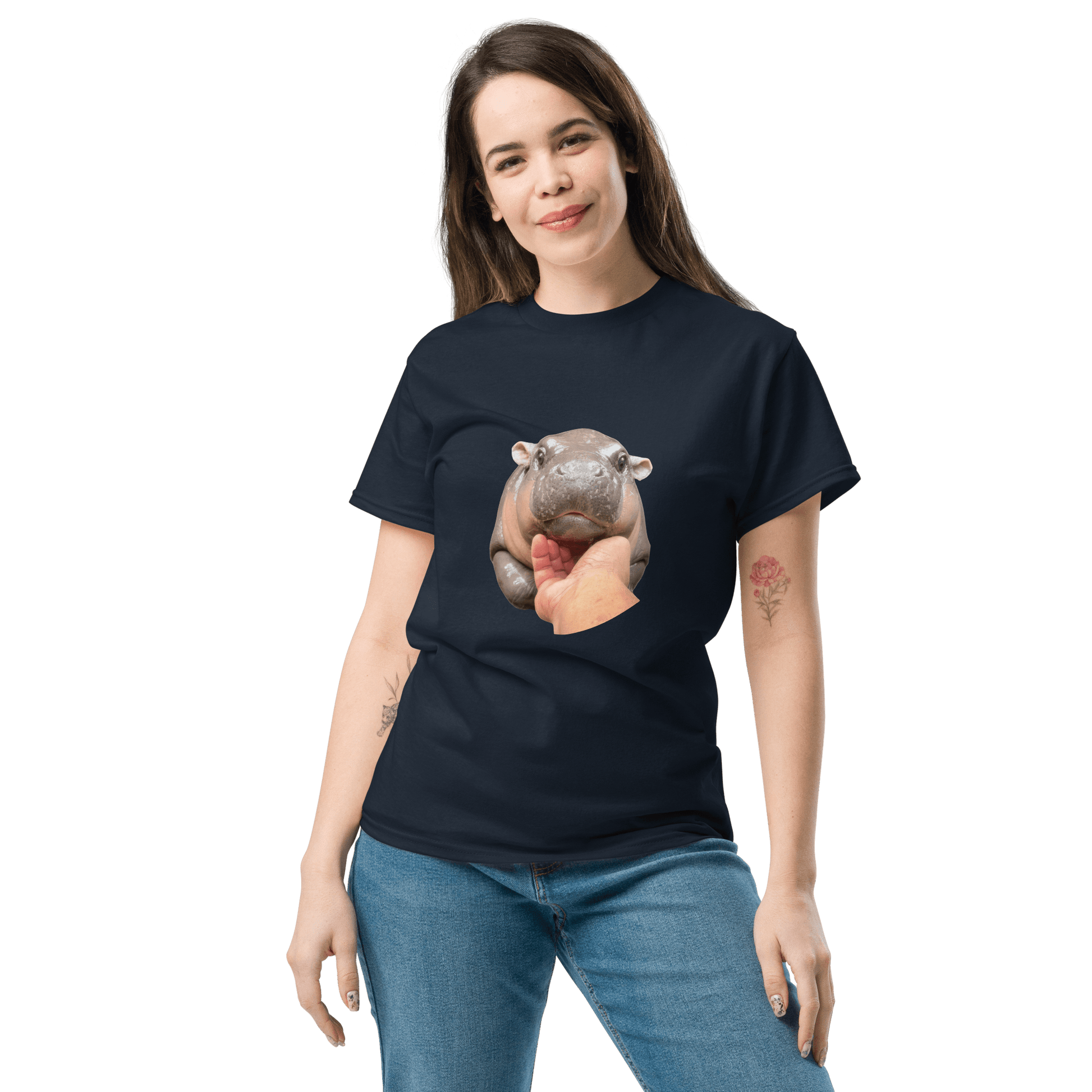 Moo Deng Classic T-Shirt Meme - Royal | Shirtposting
