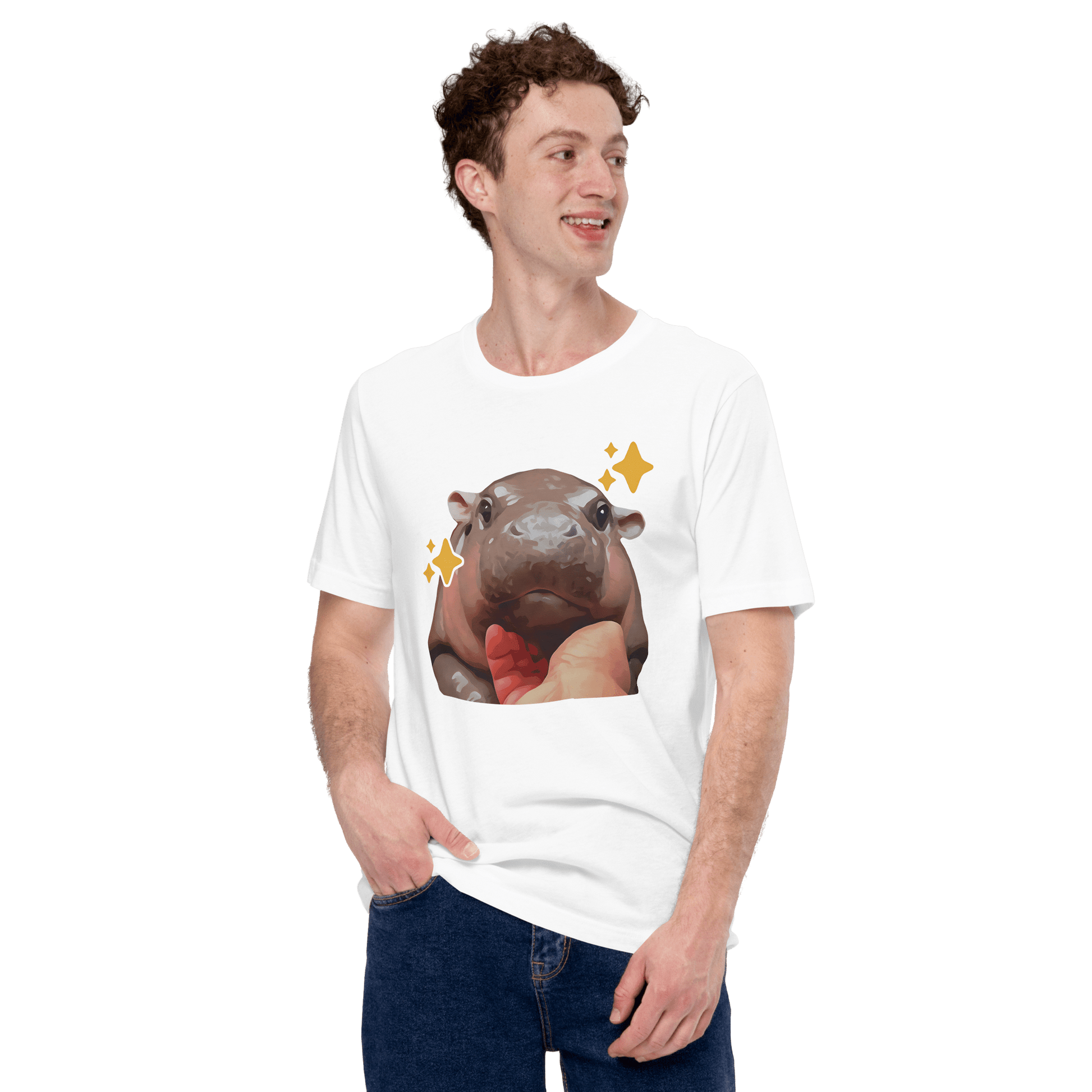 Moo Deng Classic T-Shirt Meme - Soft Pink | Shirtposting
