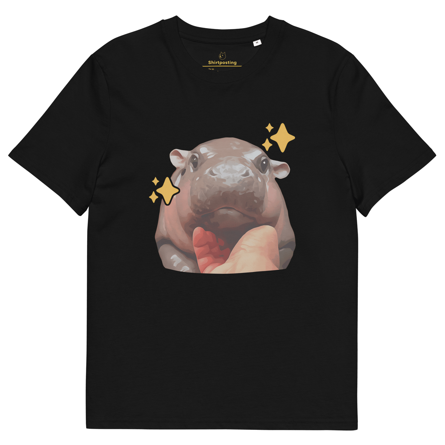 Moo Deng Premium Organic T-Shirt Meme - Black | Shirtposting