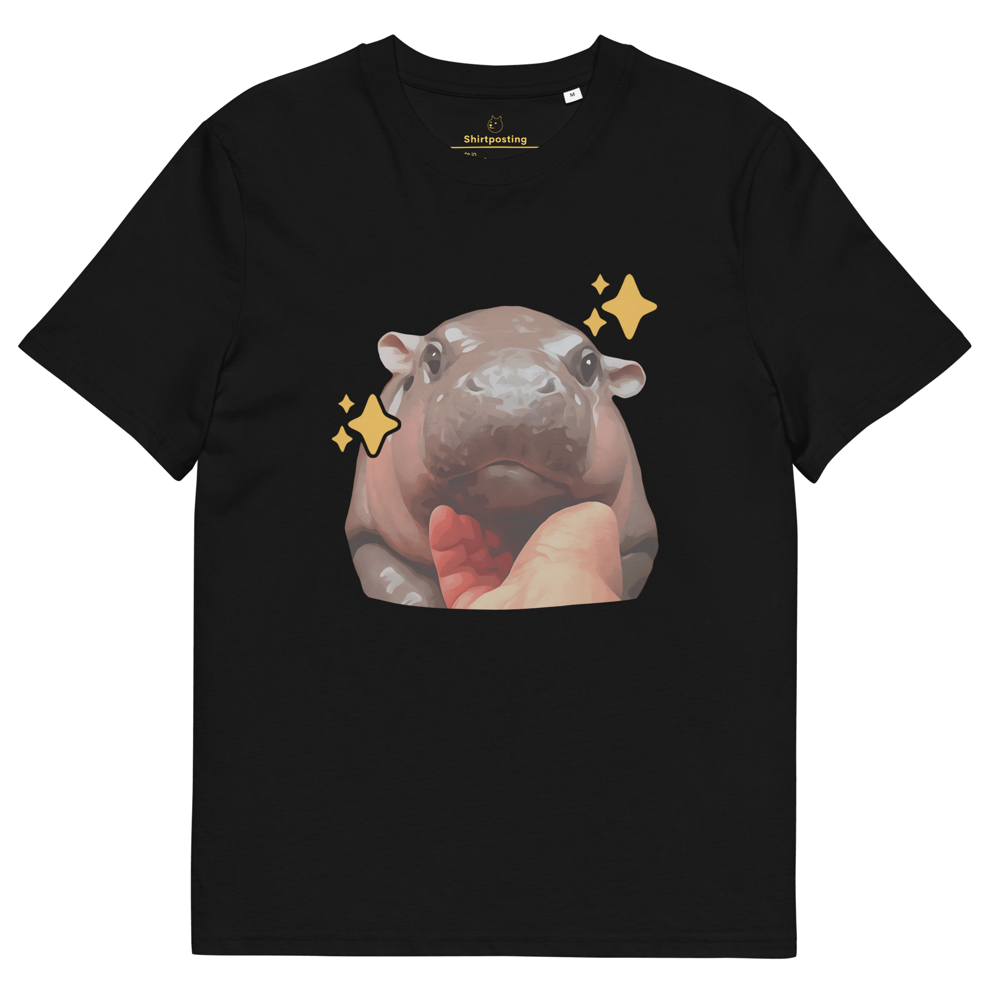 Moo Deng Premium Organic T-Shirt Meme - Black | Shirtposting