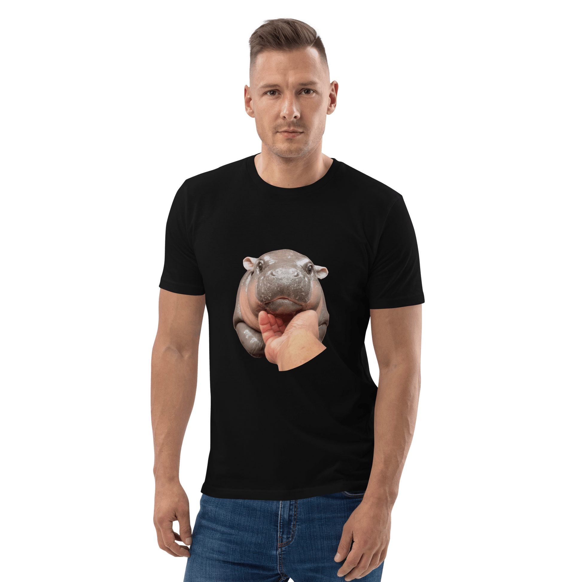 Moo Deng Premium Organic T-Shirt Meme - Dark Heather Grey | Shirtposting