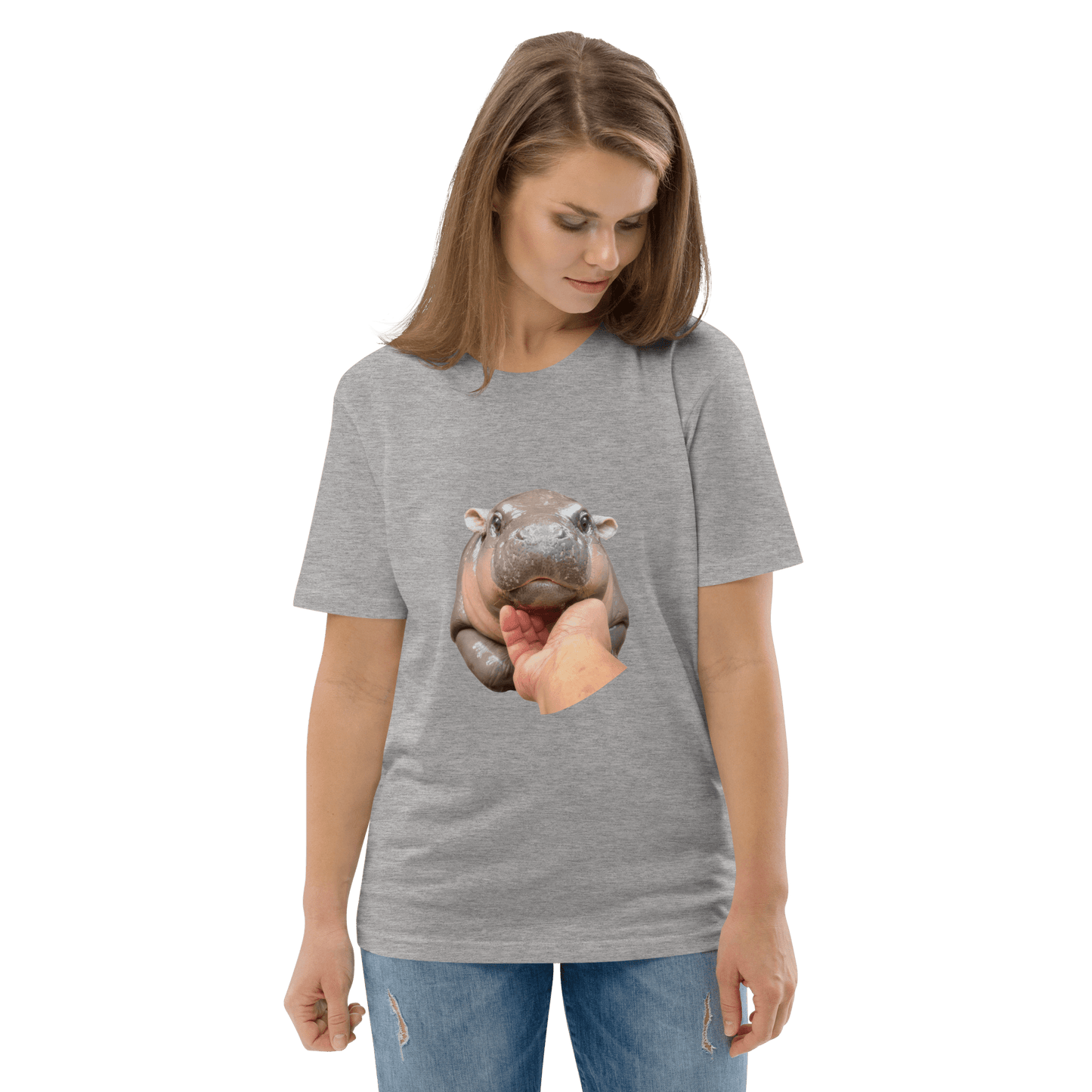 Moo Deng Premium Organic T-Shirt Meme - Desert Dust | Shirtposting