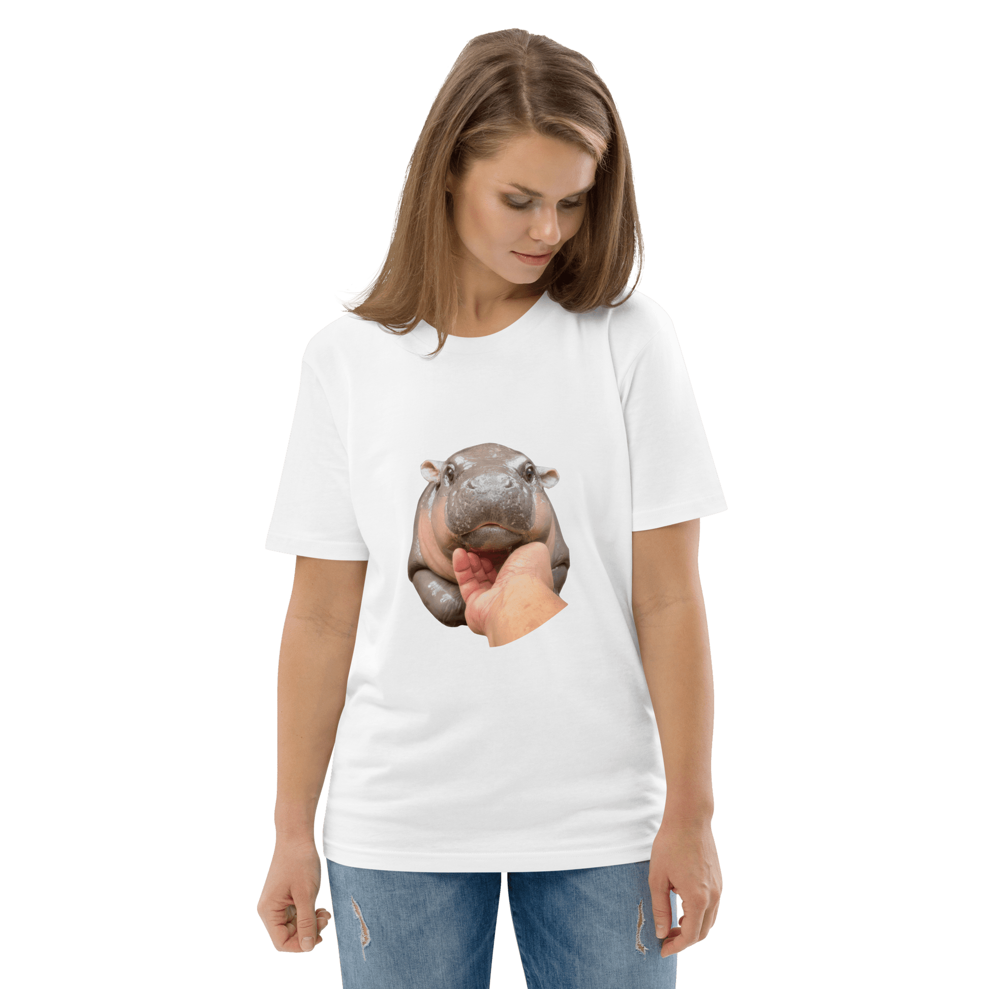 Moo Deng Premium Organic T-Shirt Meme - Desert Dust | Shirtposting