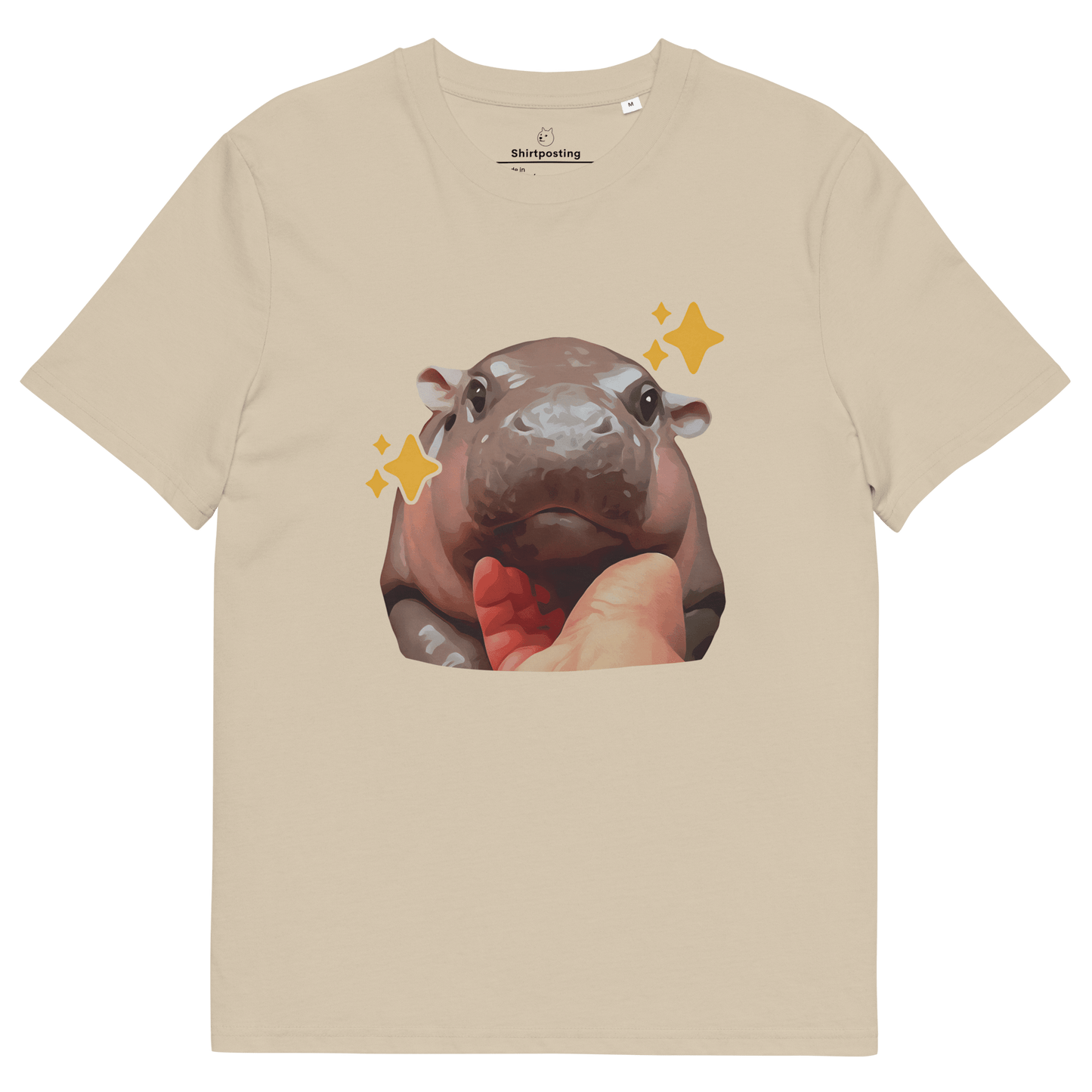 Moo Deng Premium Organic T-Shirt Meme - Desert Dust | Shirtposting
