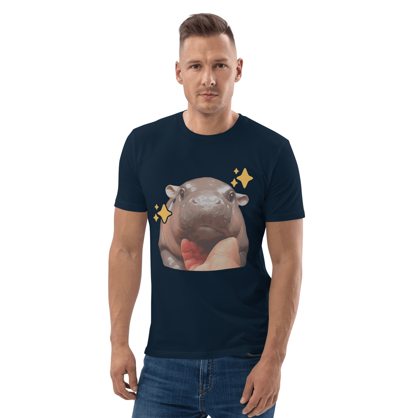 Moo Deng Premium Organic T-Shirt Meme - Heather Grey | Shirtposting