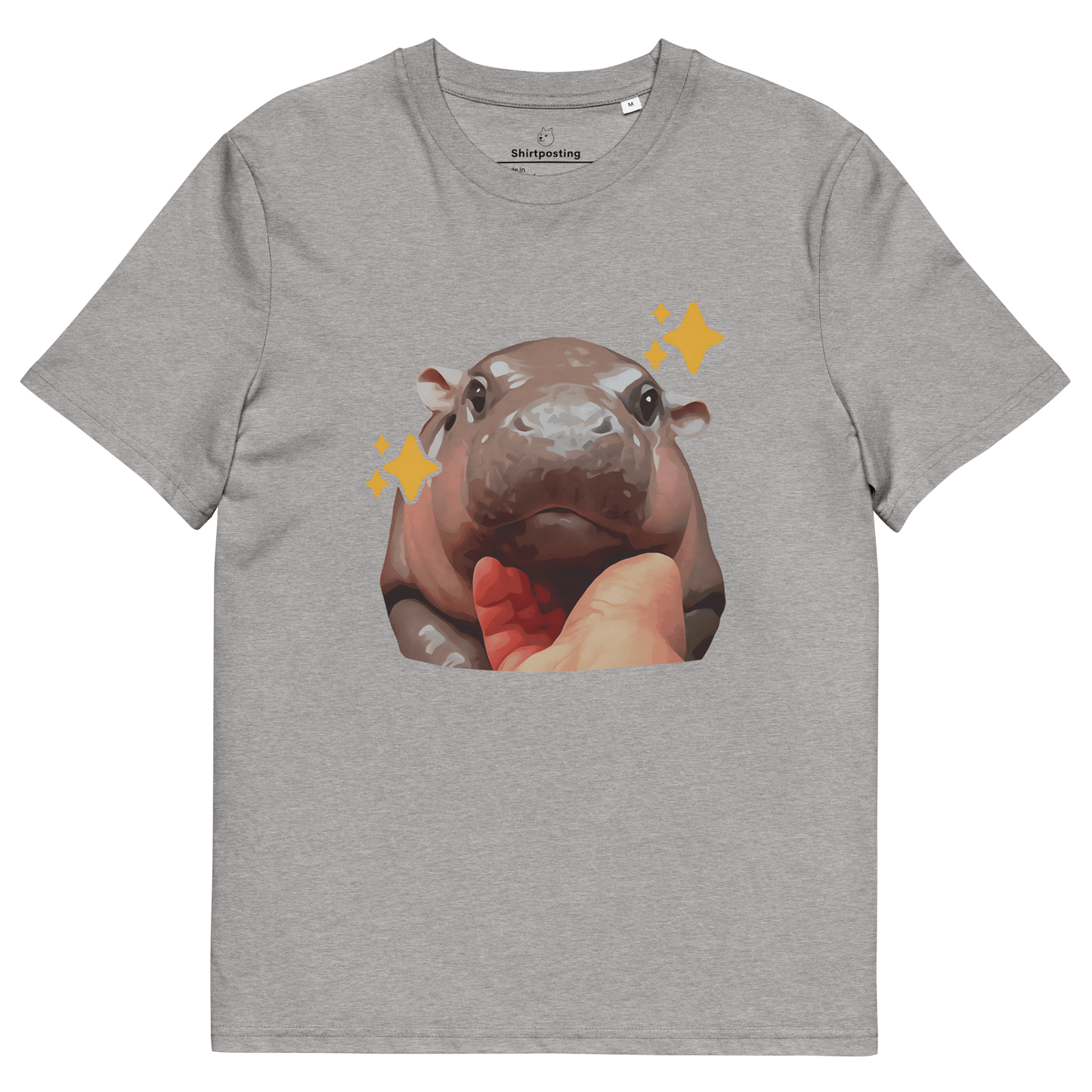 Moo Deng Premium Organic T-Shirt Meme - Heather Grey | Shirtposting